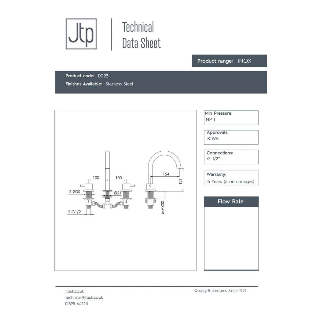 High-quality stainless steel Bubly bathroom tap with detailed technical drawing, dimensions, and connection specifications for modern bathroom installations.