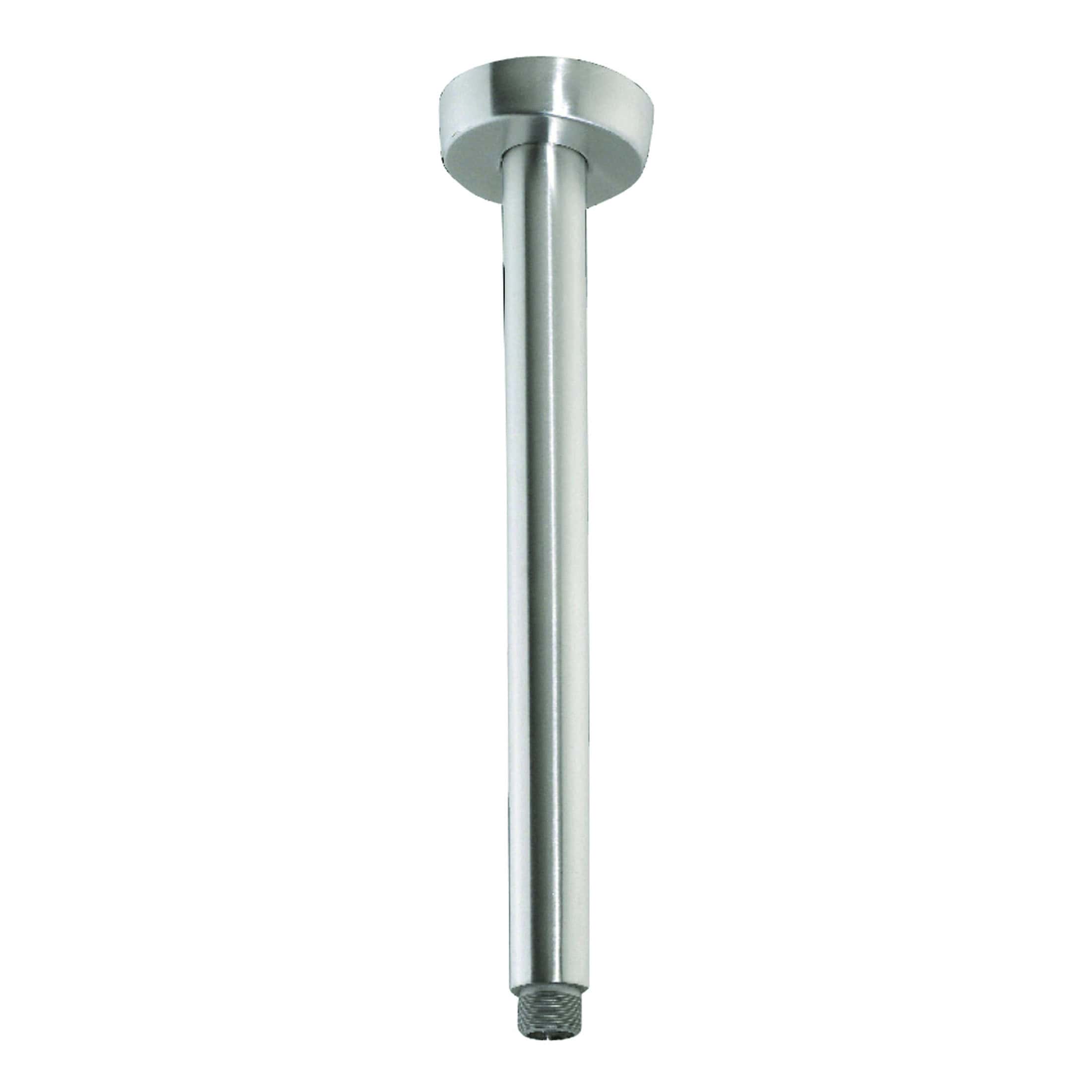 Shower arm in polished chrome, compatible with modern bathroom fixtures, ideal for bathroom renovation projects.