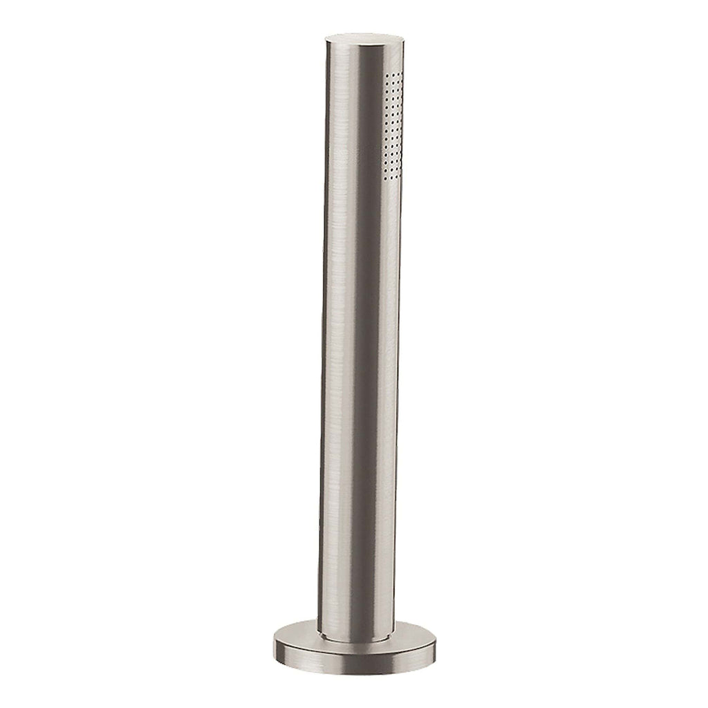 Polished stainless steel bathroom pillar tap fixture, modern bathroom accessory, durable and sleek design for contemporary bathrooms.