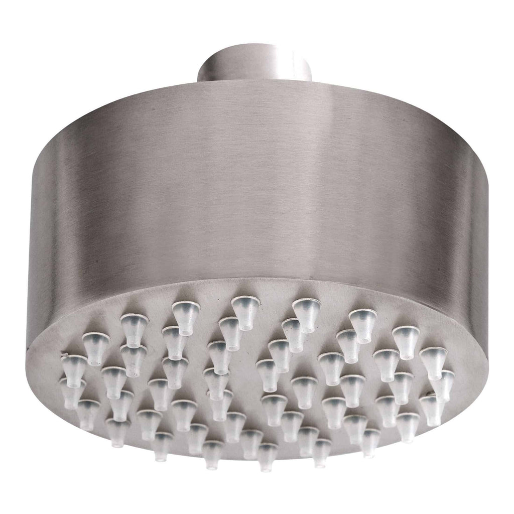 Sleek stainless steel showerhead with multiple nozzles for a luxurious bathroom experience, perfect for modern bathroom renovations and bathroom accessories.
