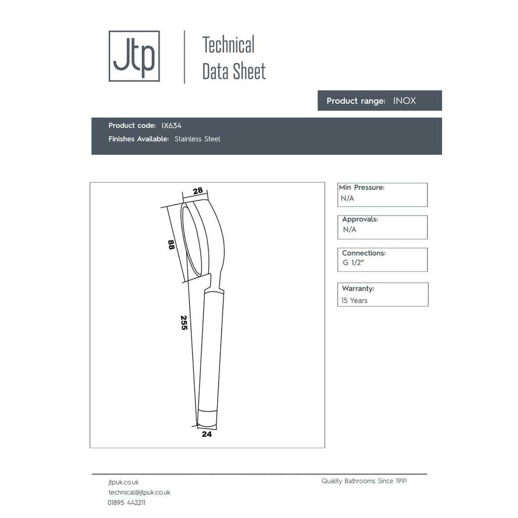 Sleek stainless steel bath tap with modern design, ideal for contemporary bathrooms, measuring 255mm in length with a 28mm connection, durable finish, perfect for enhancing bathroom aesthetics.