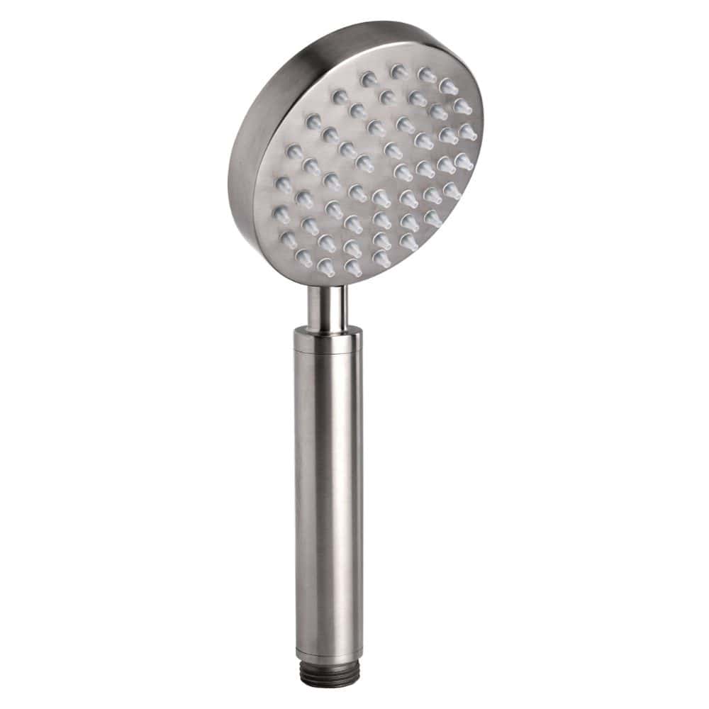 Shower head with stainless steel finish, suitable for modern bathroom fittings. Durable, easy to install, and provides a powerful water flow for a refreshing shower experience.