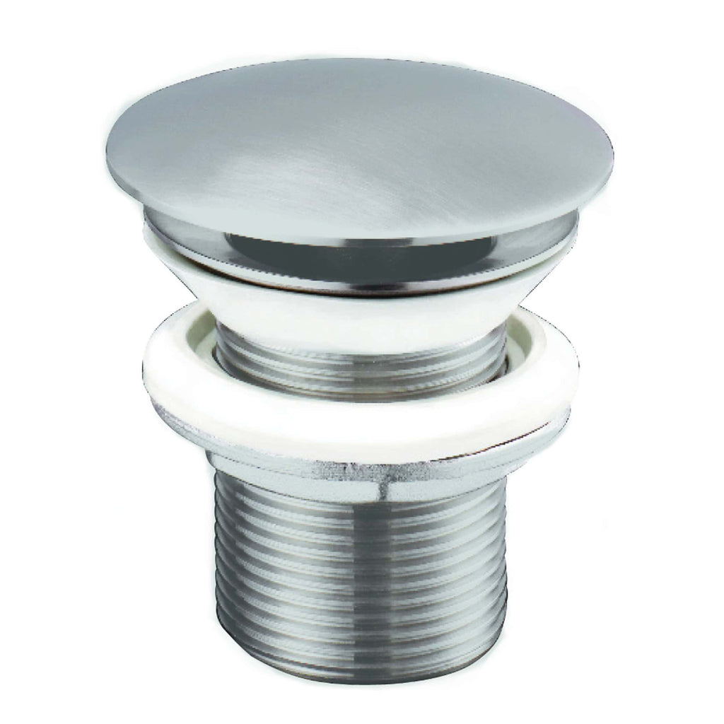 High-quality stainless steel sink drain stopper with chrome finish for bathroom or kitchen; durable, corrosion-resistant, and easy to install. Perfect for plumbing and faucet accessories.