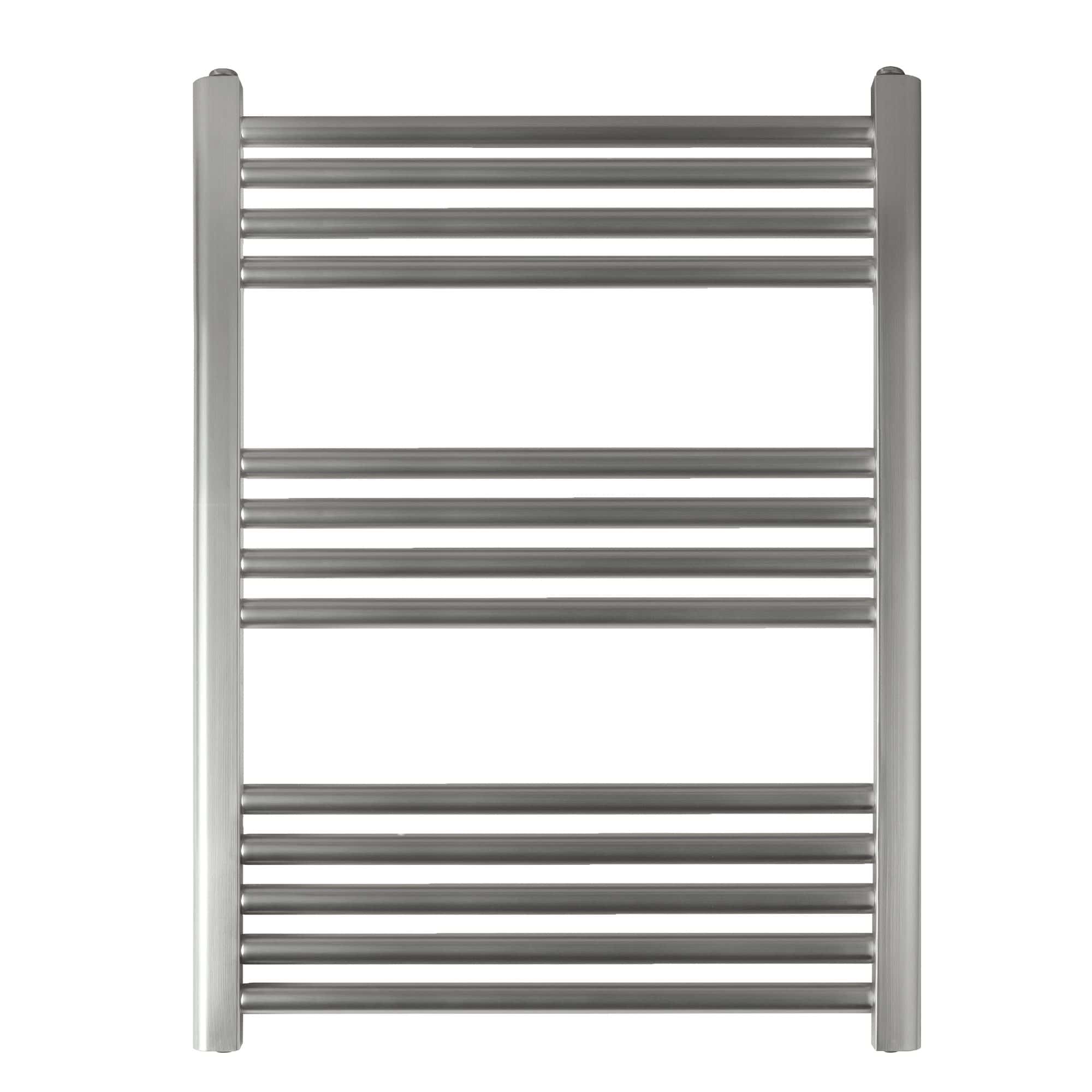 Polished stainless steel bathroom towel radiator for modern bathrooms with heated towel rails. Durable and stylish, perfect for adding warmth and convenience to your bathroom space.