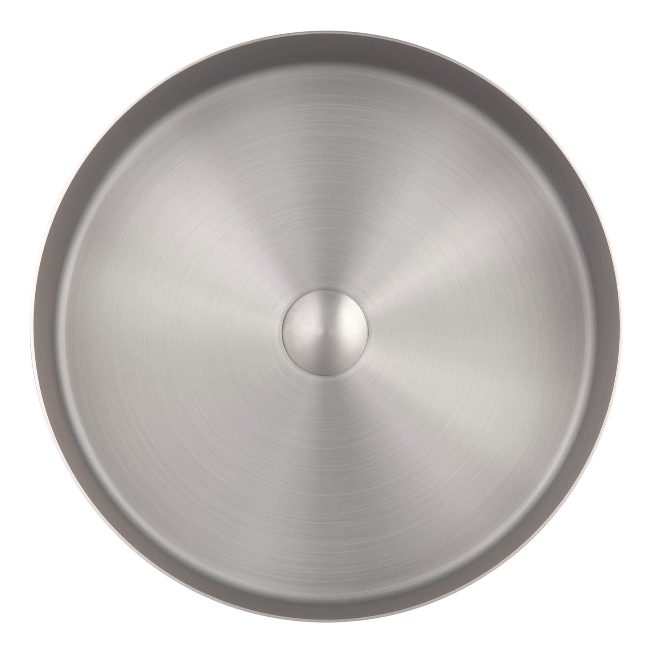 Sleek stainless steel kitchen sink with a round design, durable finish, and modern style for contemporary bathrooms or kitchens. Perfect for stylish and functional bathroom renovations.