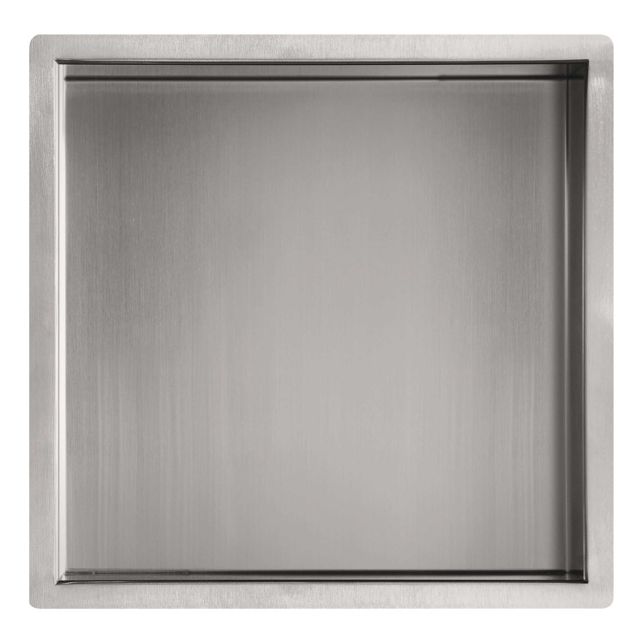 Sleek stainless steel shower tray with a modern, minimalist design for contemporary bathrooms. Durable, easy to clean, and perfect for creating a stylish shower area.