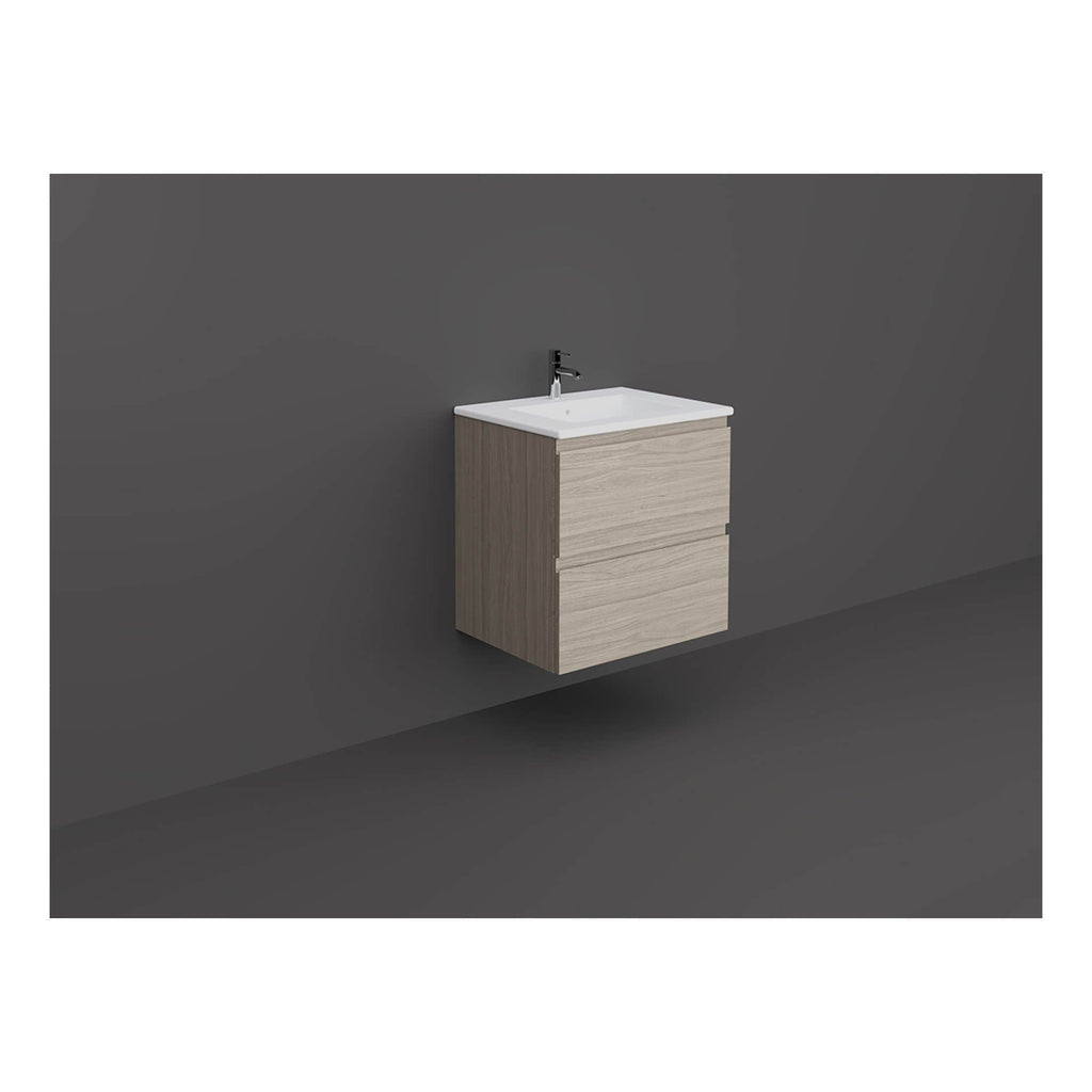 Contemporary bathroom vanity with integrated sink and wooden finish, minimalist design, ideal for modern bathrooms. Perfect combination of functionality and sleek aesthetics.