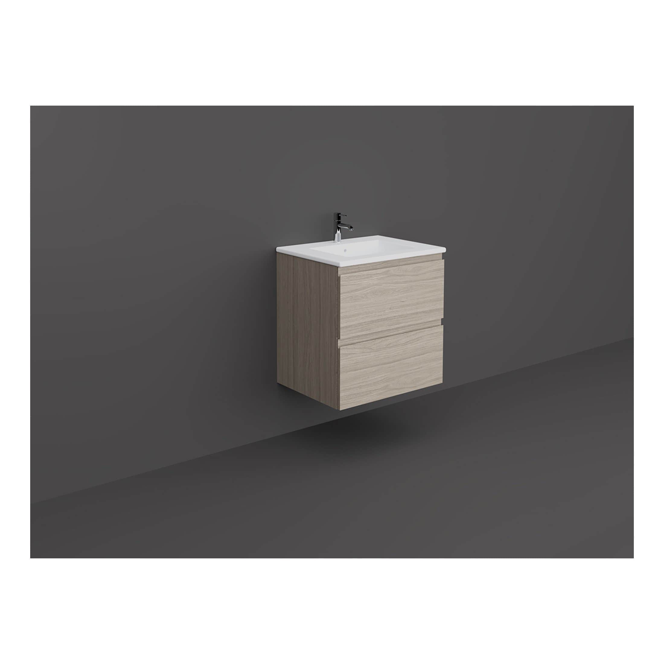 Contemporary bathroom vanity with integrated sink and wooden finish, minimalist design, ideal for modern bathrooms. Perfect combination of functionality and sleek aesthetics.