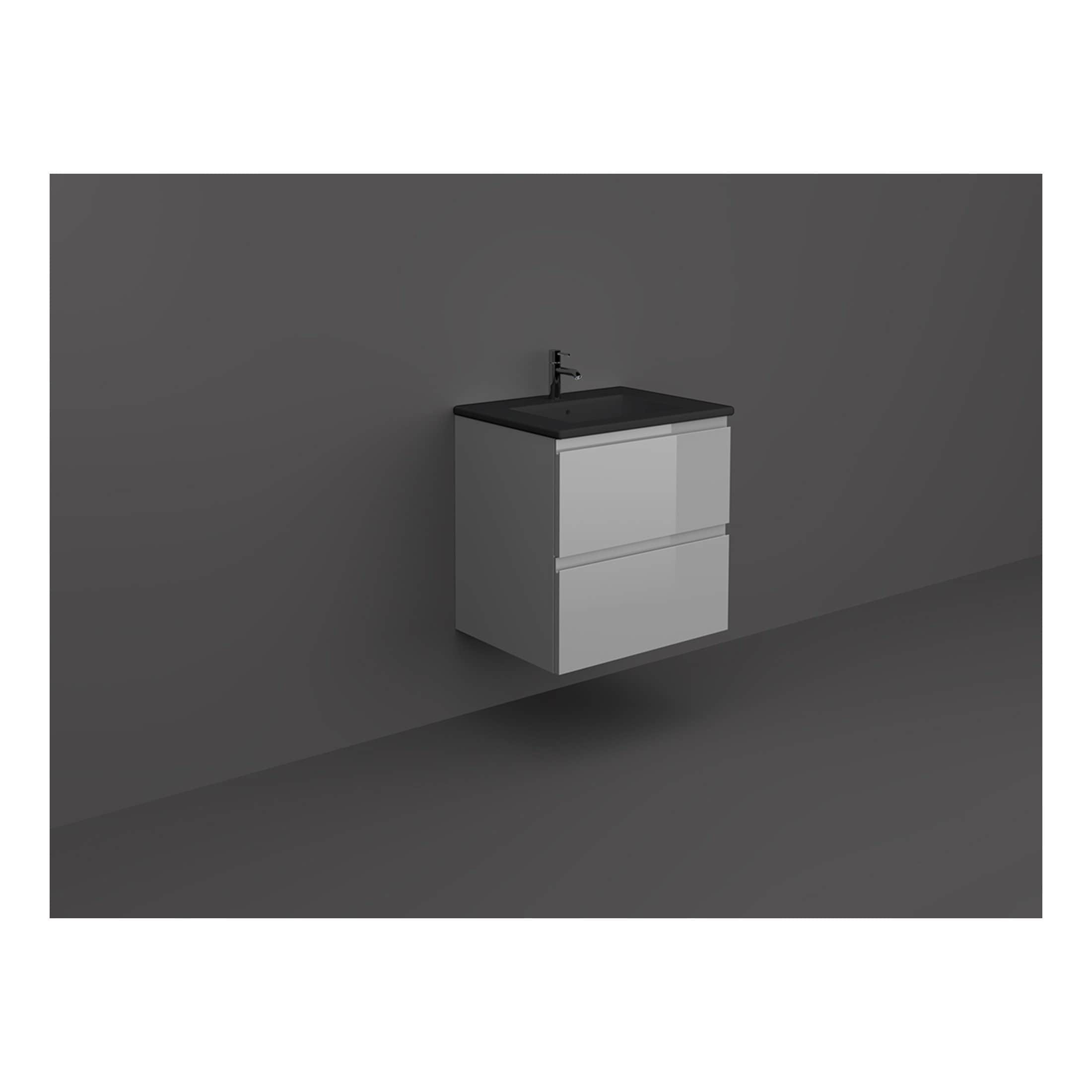 Sleek modern bathroom vanity with integrated sink, minimalist cabinet design in a neutral colour scheme, perfect for contemporary bathroom interiors.