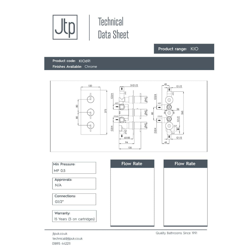 High-quality Bubly Bathrooms product diagram showing technical specifications and dimensions for bathroom fittings and fixtures.