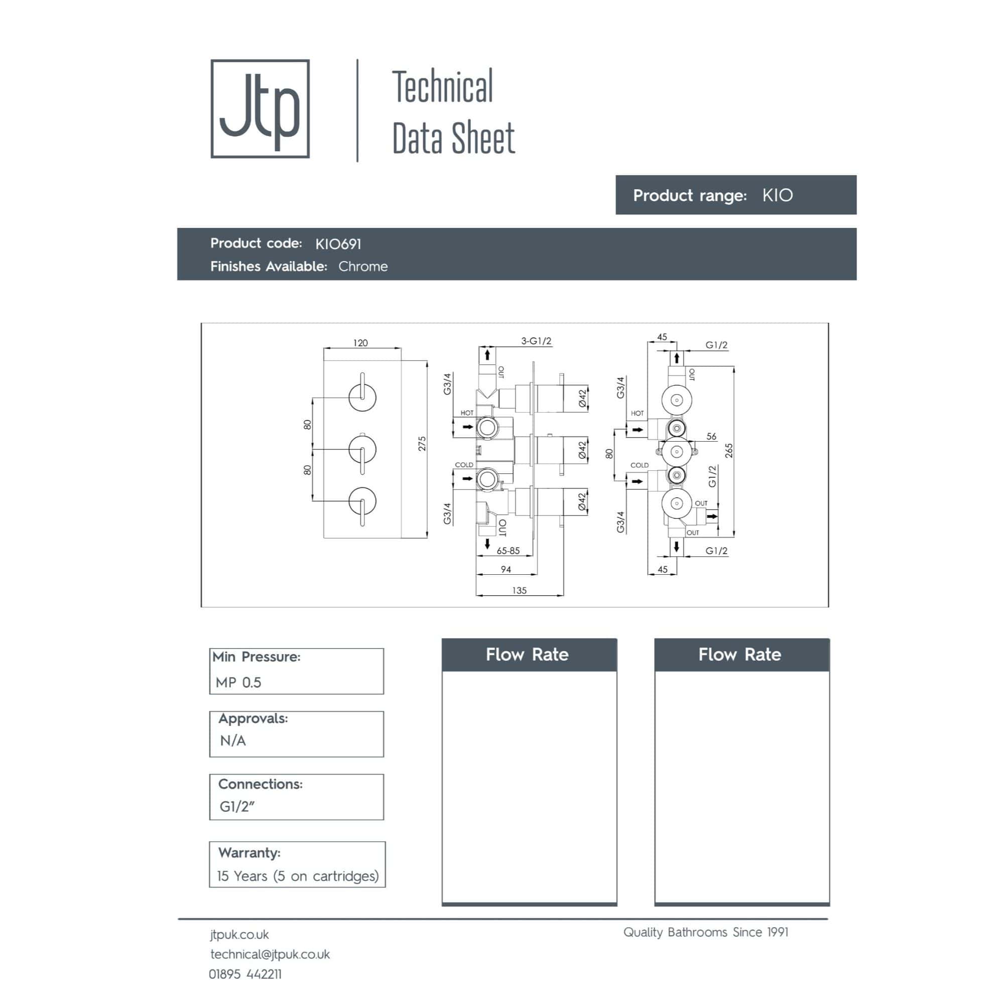 High-quality Bubly Bathrooms product diagram showing technical specifications and dimensions for bathroom fittings and fixtures.
