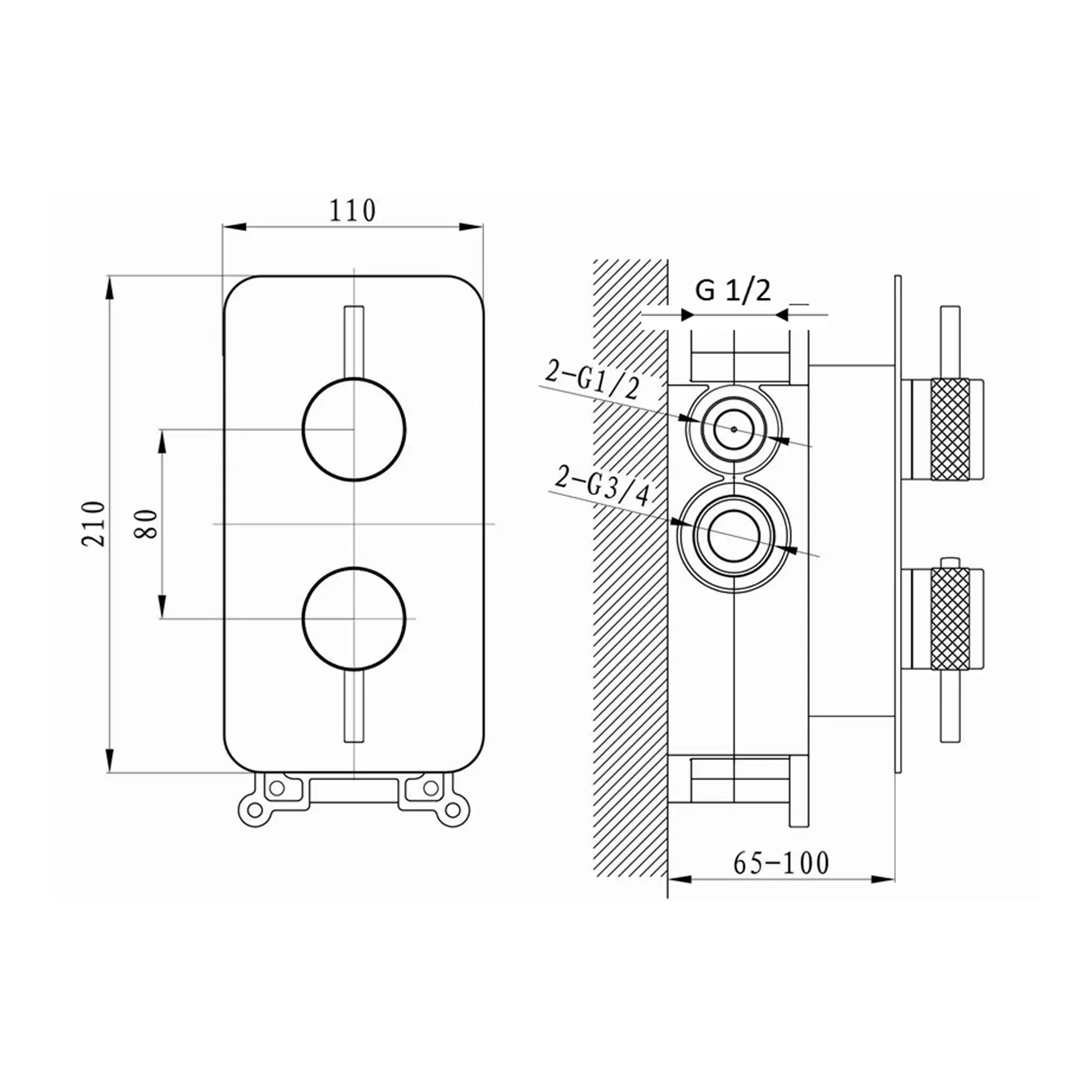 Precision technical plumbing diagram with detailed measurements and connection specifications for Bubly Bathrooms. Ideal for bathroom plumbing installation and design.