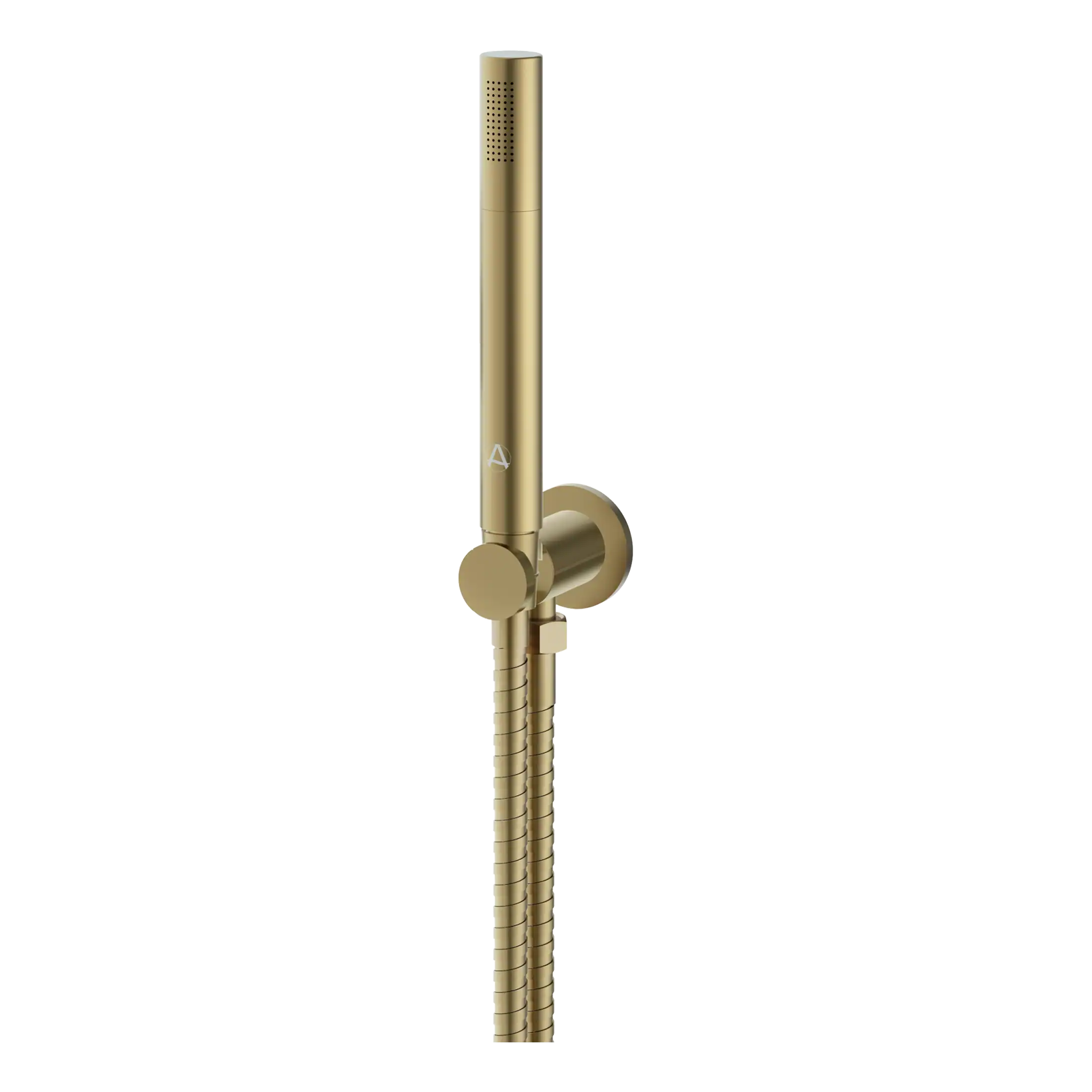 Golden bathroom shower head with adjustable height and modern design, perfect for contemporary Bubly Bathrooms. Durable, stylish, and suitable for luxury bathroom renovations.