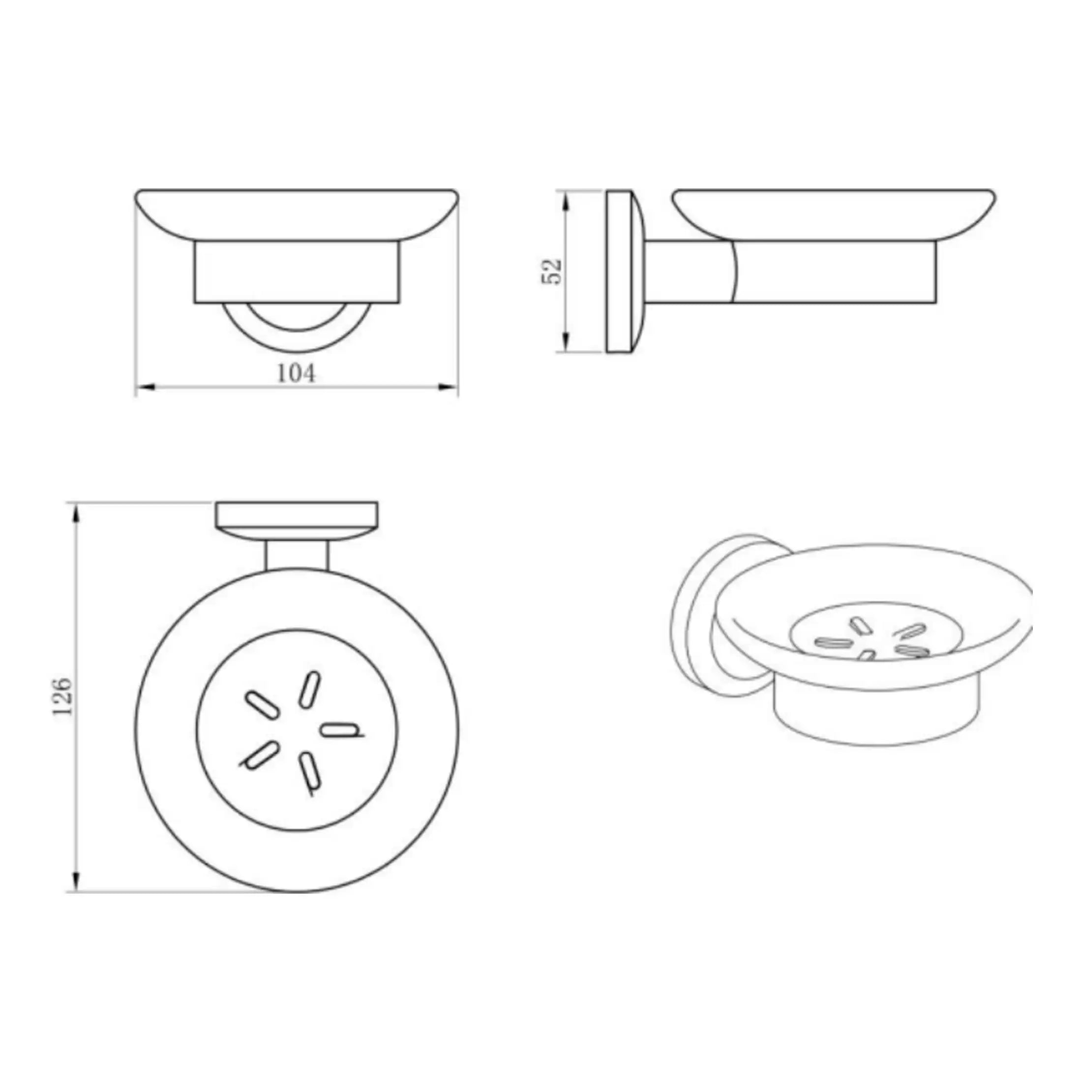 Modern bathroom sink drain cover with technical measurements, ideal for bathroom renovation, durable design, and seamless installation.