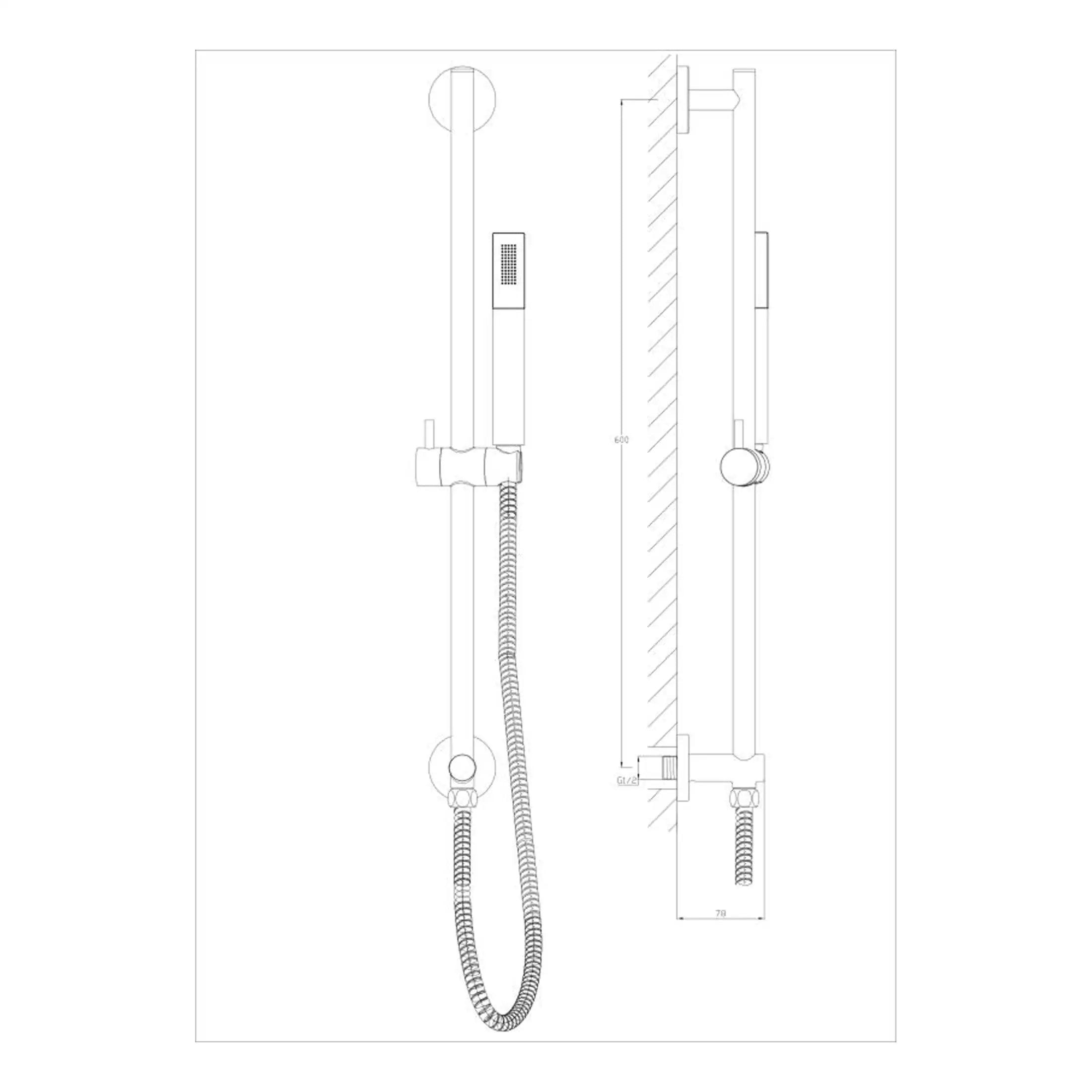 High-quality shower panel system with handheld shower head, adjustable height, and modern design for luxurious bathroom upgrades. Suitable for contemporary shower rooms.