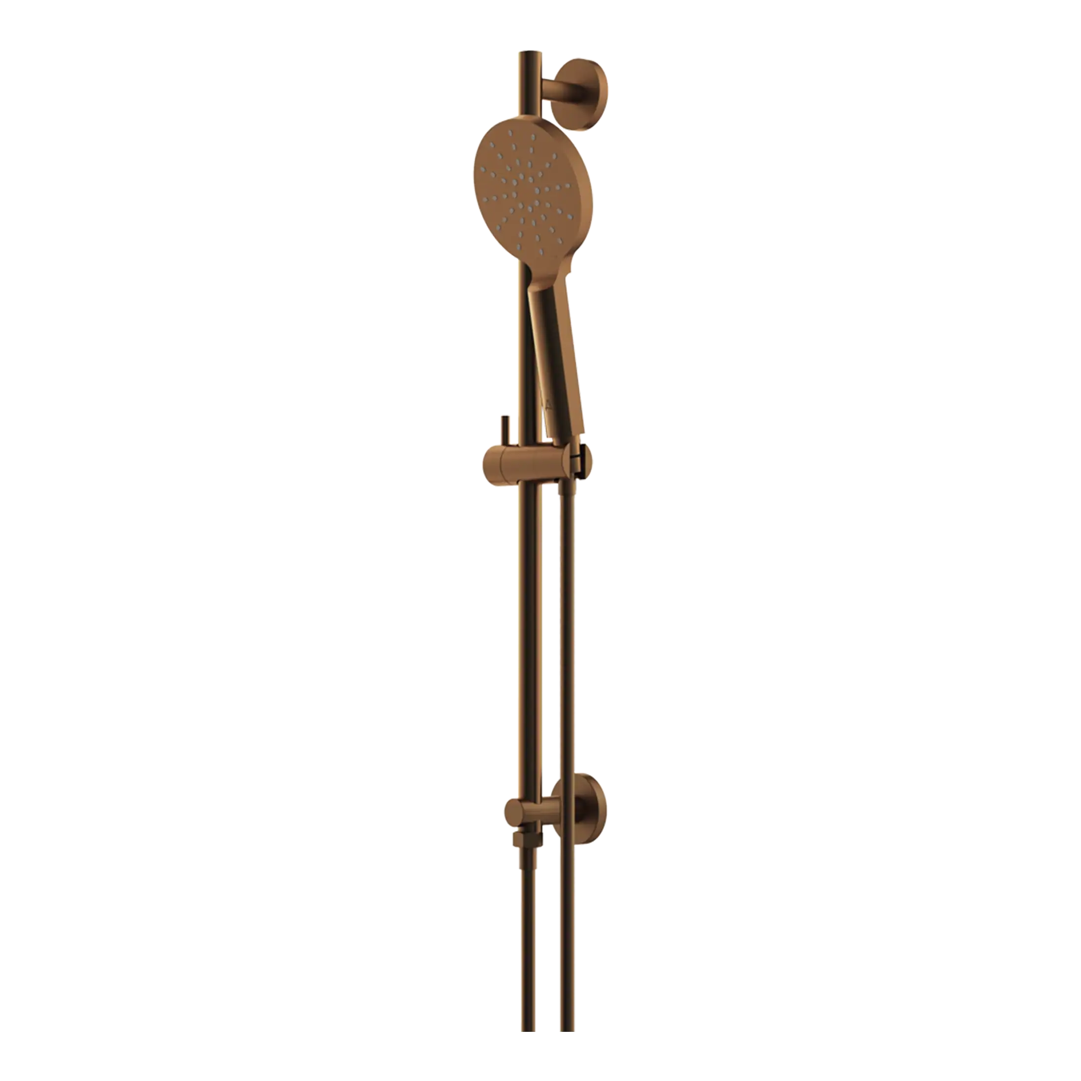 Sleek bronze shower panel with adjustable handheld showerhead, modern design, ideal for contemporary bathrooms, featuring multiple spray options for a luxurious shower experience.