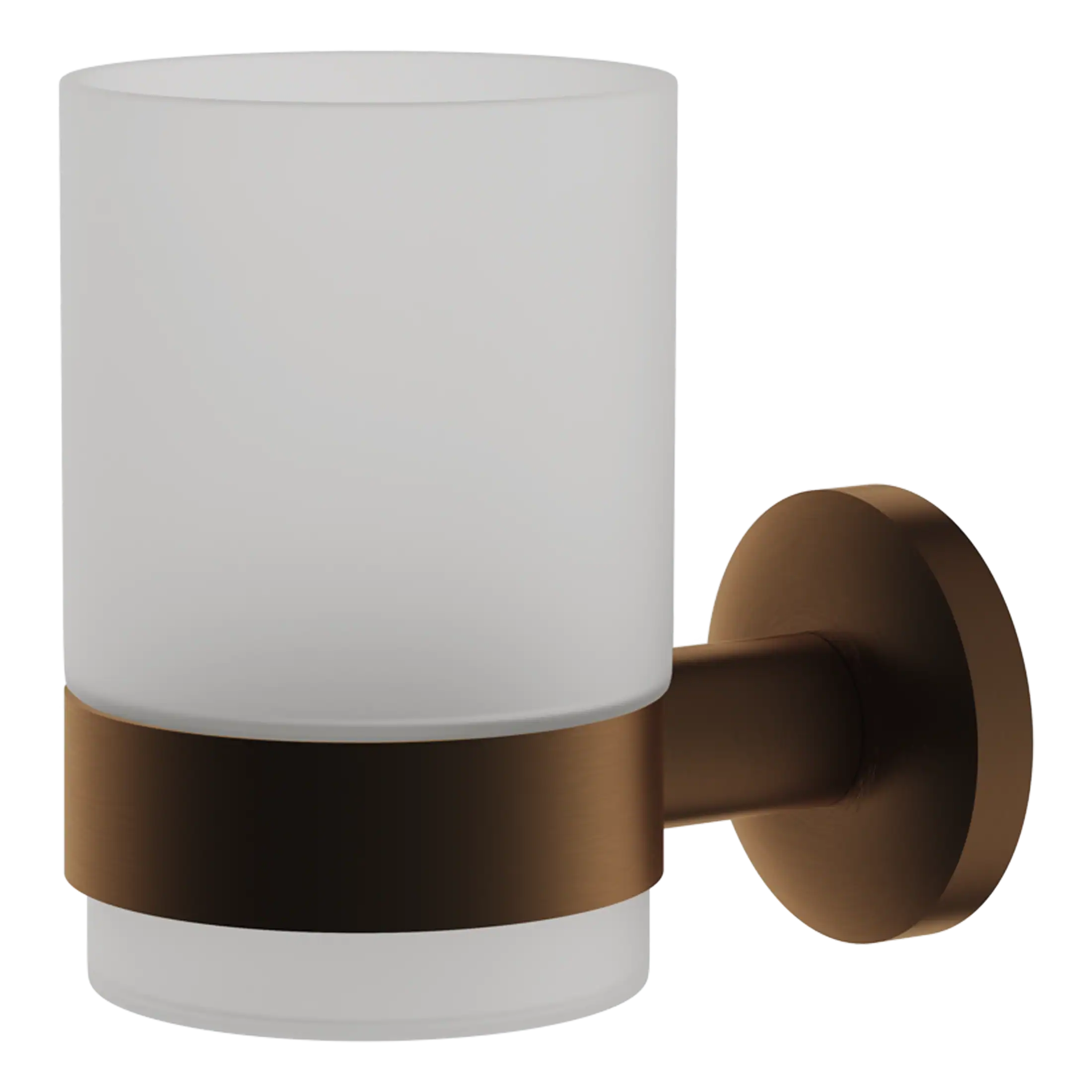 Elegant wall-mounted bathroom light fixture with white shade and bronze finish for modern bathroom decor. Perfect for enhancing ambient lighting in contemporary bathroom settings.