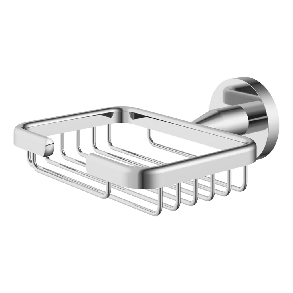 Shower soap dish holder in stainless steel, wall-mounted bathroom storage tray for soap and bath essentials, durable, rust-resistant fixture for modern bathroom organisation.