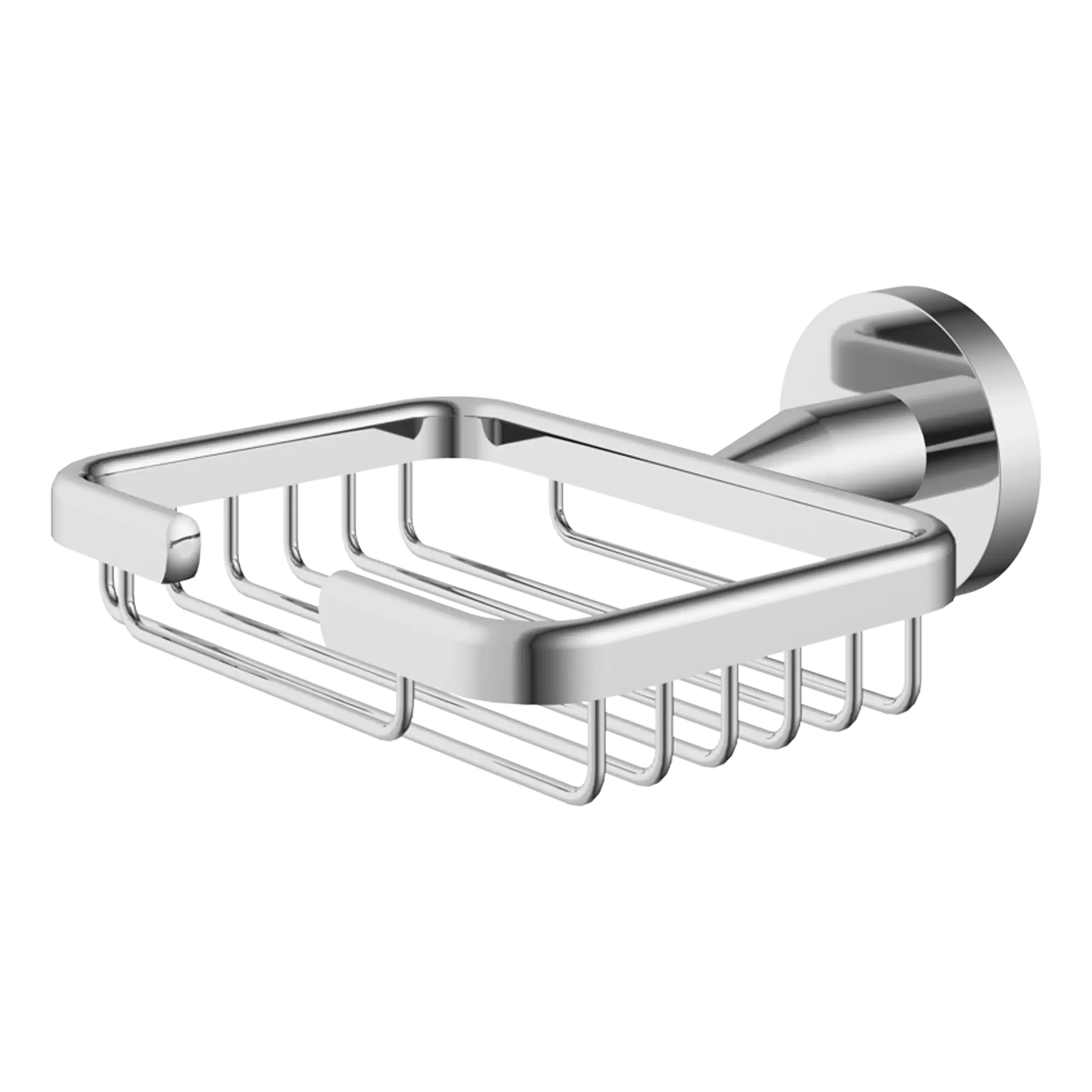 Shower soap dish holder in stainless steel, wall-mounted bathroom storage tray for soap and bath essentials, durable, rust-resistant fixture for modern bathroom organisation.