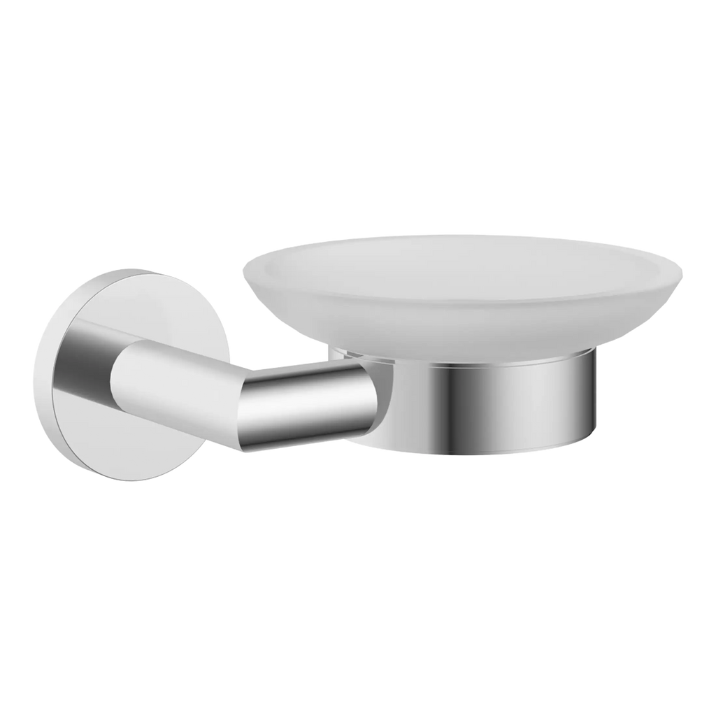 Shower gel holder with a sleek stainless steel bracket and frosted glass shelf, perfect for modern bathrooms. Durable design ideal for organisation and easy access to your shower essentials.