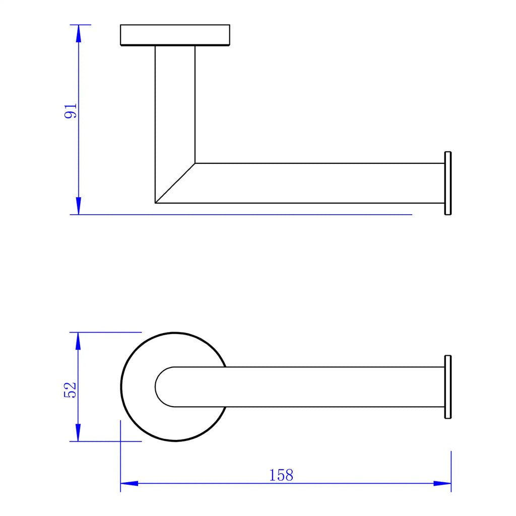 Sleek bathroom towel rail design with precise measurements, perfect for modern bathroom decor and ensuring optimal space efficiency. Ideal for towel hanging and storage solutions.