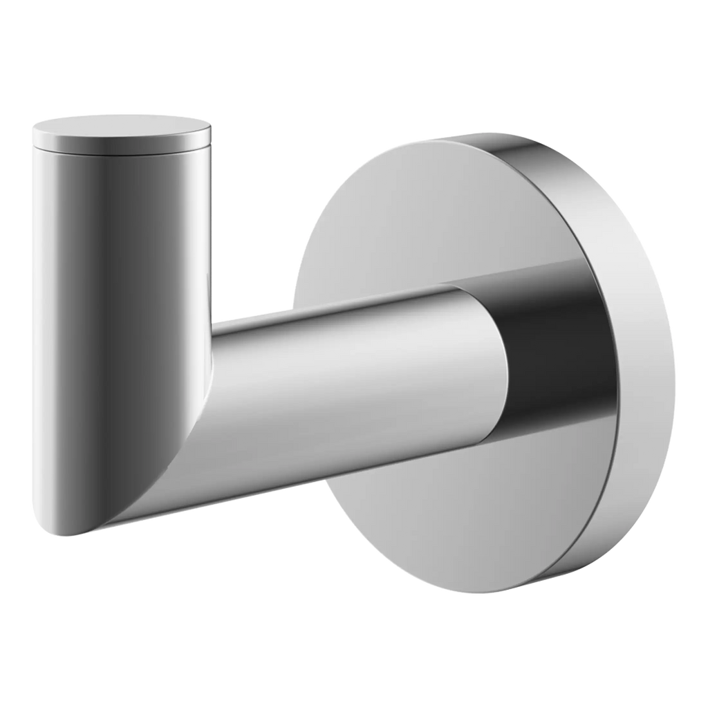 Polished chrome toilet paper holder wall mount, modern bathroom accessories by Bubly Bathrooms.