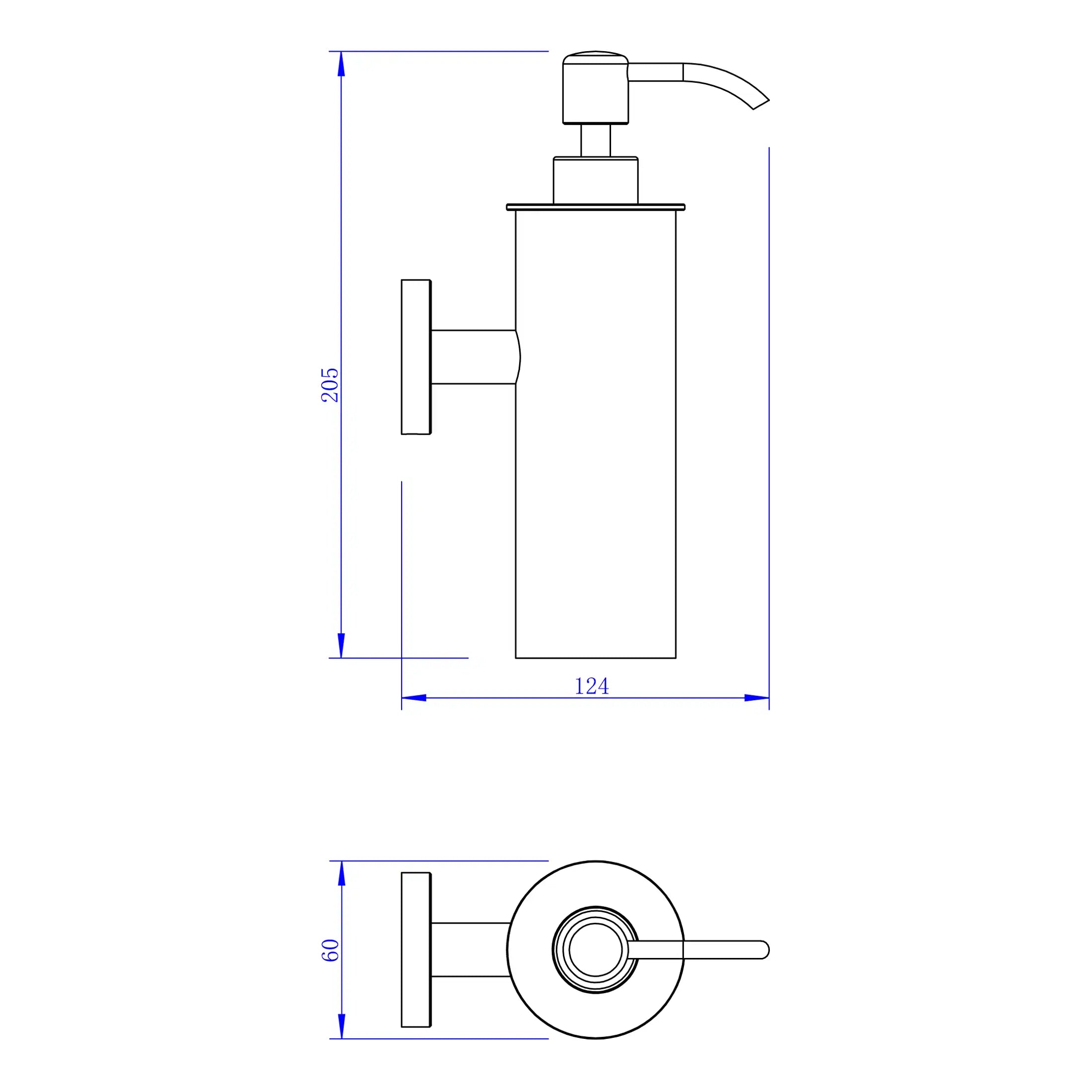 Sleek modern bathroom soap dispenser with pump in a minimalist design, ideal for stylish bathrooms and kitchens, featuring durable material and easy-to-use pump mechanism.