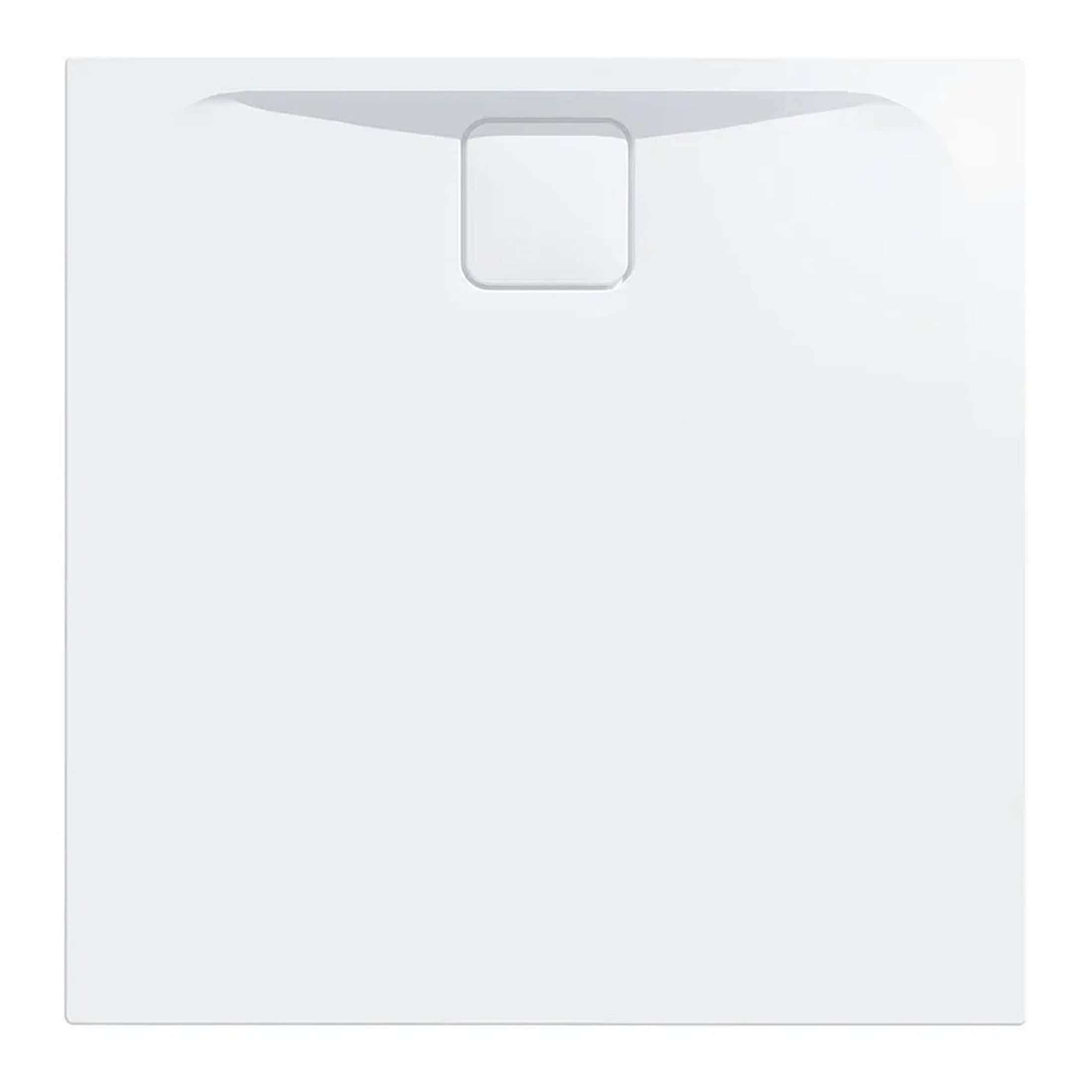 Smooth white bathroom sink with modern design, featuring a sleek square tap and minimalist aesthetic, perfect for contemporary bathroom renovations.