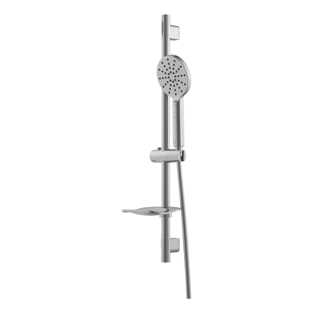 Modern chrome shower panel with handheld showerhead and adjustable accessories for luxurious bathroom upgrades.