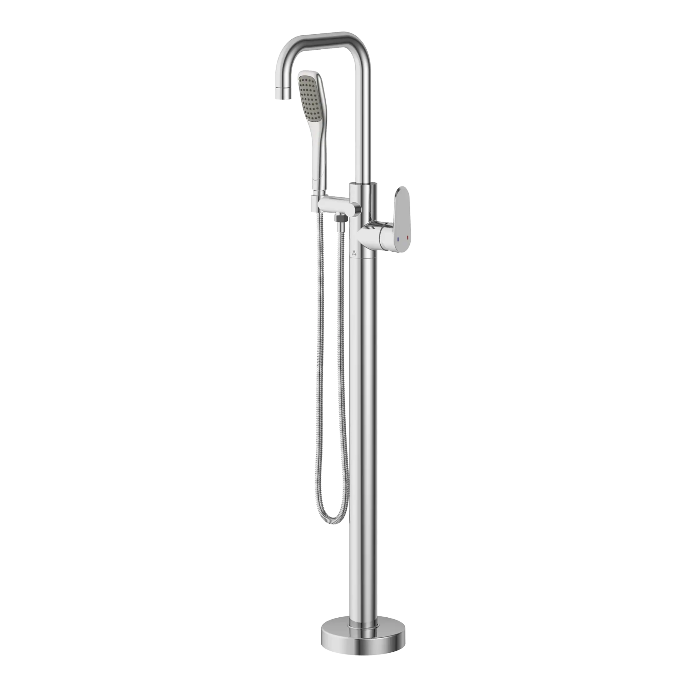 Flexible chrome kitchen tap with detachable shower head and pull-out spray for modern bathrooms.