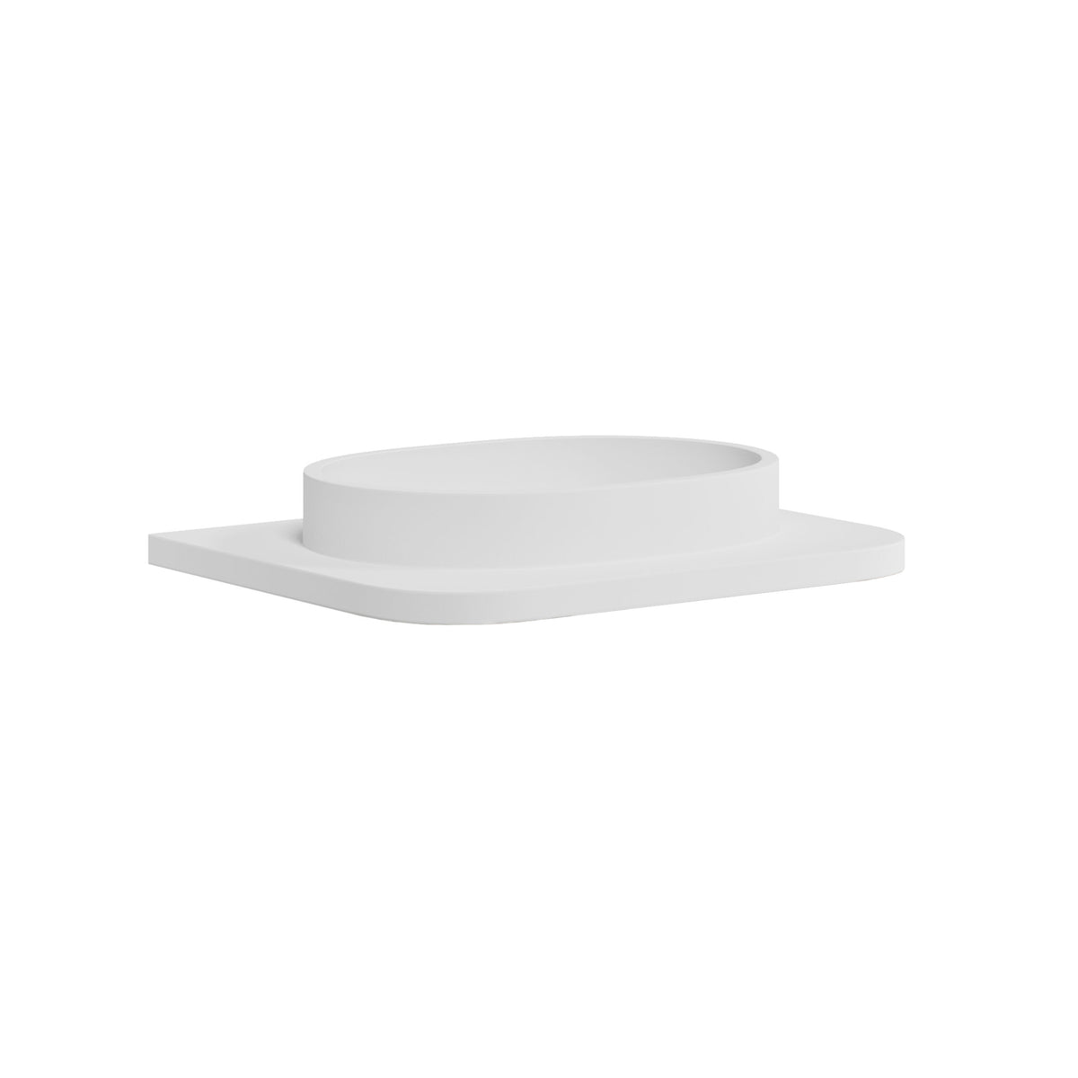Scudo Linea Curve 600mm Fluted Vanity Unit With Basin