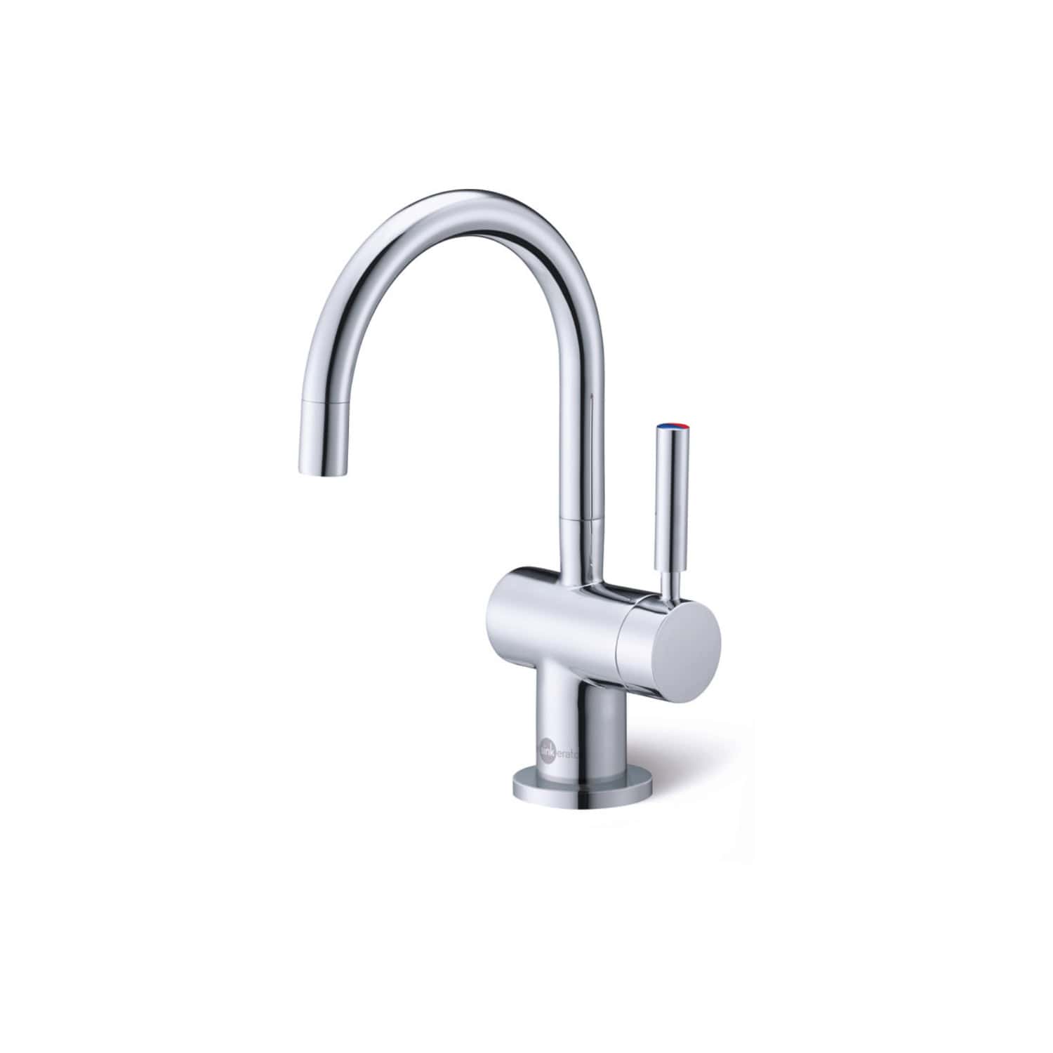 Sleek modern chrome kitchen faucet with high-arc spout and single lever handle, ideal for contemporary bathroom or kitchen remodels. Durable and stylish design from Bubly Bathrooms.