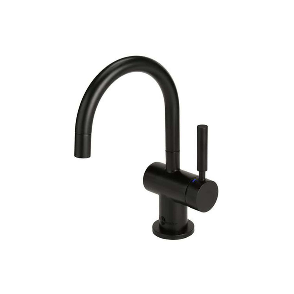 Matt black kitchen tap with pull-down spray function, modern design, suitable for contemporary bathrooms and kitchens, durable and stylish faucet from Bubly Bathrooms.
