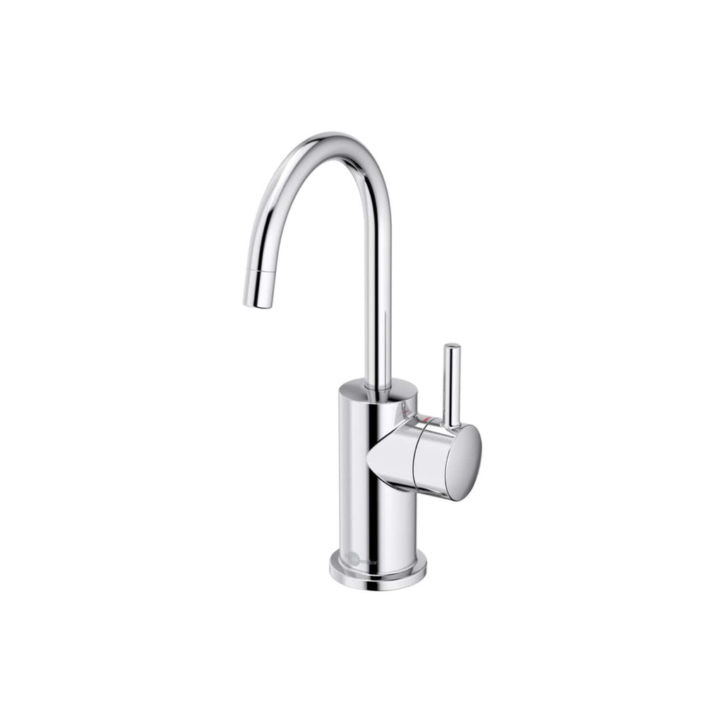 Sleek chrome kitchen or bathroom tap with modern design, single lever control, and high-arc spout for enhanced functionality and style. Perfect for contemporary kitchens and bathrooms.