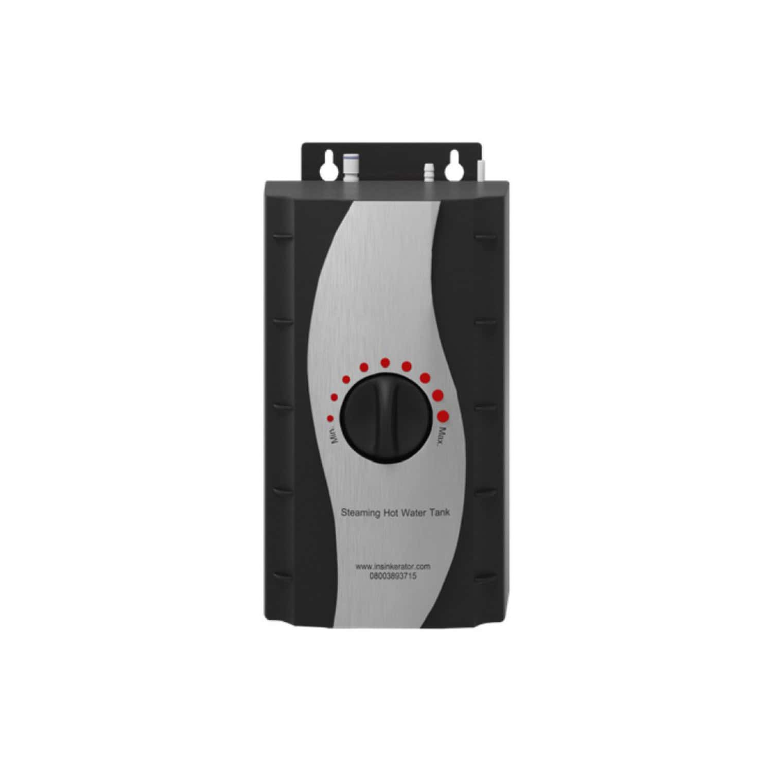 Adjustable steaming hot water tank for bathroom; compact design, easy to use for personalised temperature control, ideal for bathroom renovations and plumbing upgrades.
