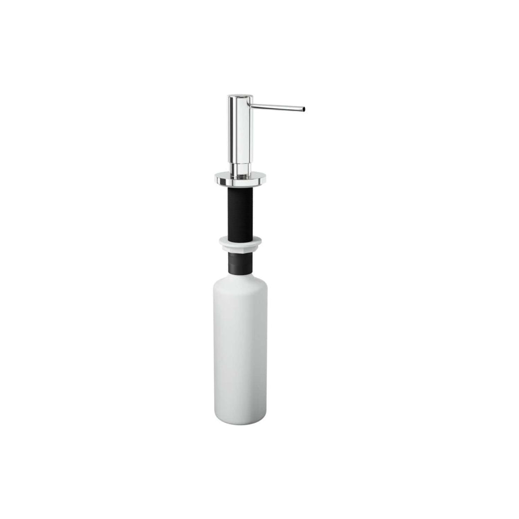Modern sleek bathroom bidet sprayer with white ceramic bottle and chrome faucet. Ideal for high-quality bathroom fixtures and hygienic cleaning solutions. Perfect for contemporary bathroom designs.