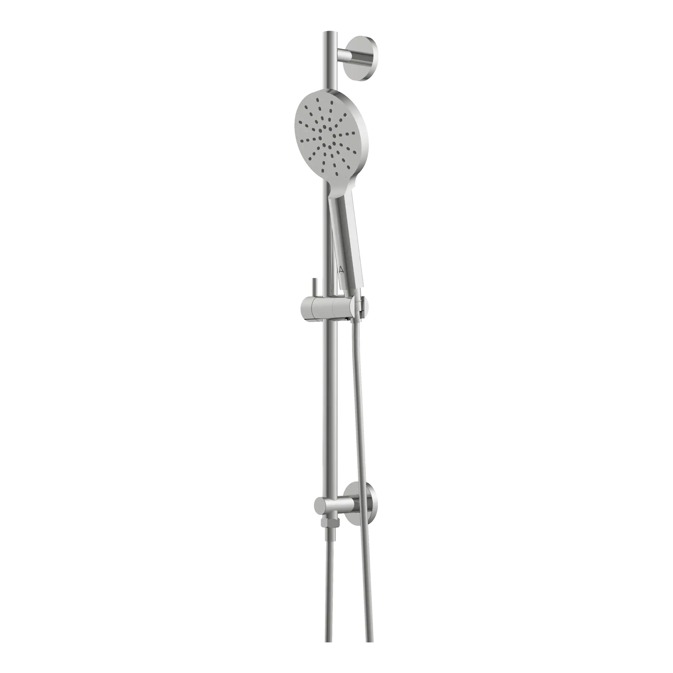Shower head and rail system with adjustable handheld shower in modern bathroom setup. Featuring sleek chrome finish and multi-function spray for a luxurious bathing experience.