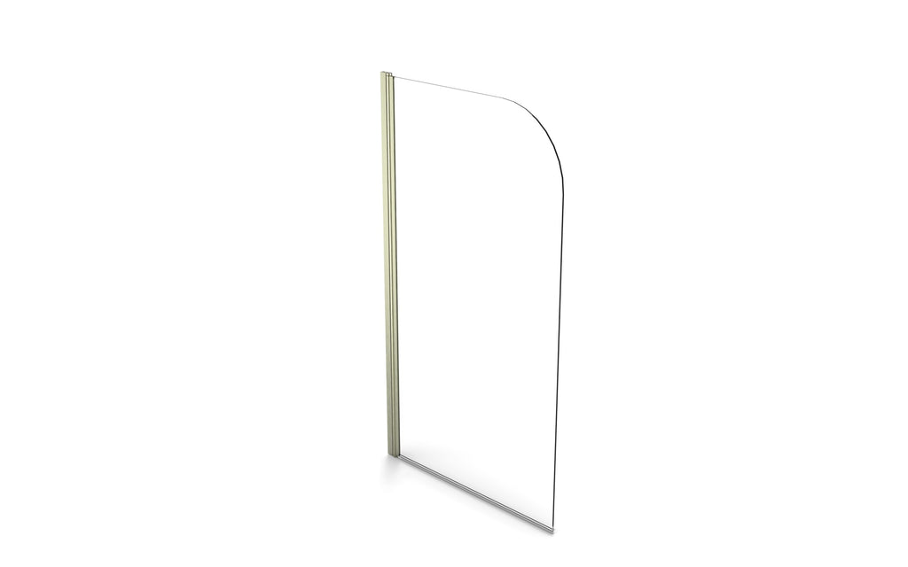 Scudo Radius Bath Screen 800 x 1400mm - Brushed Nickel
