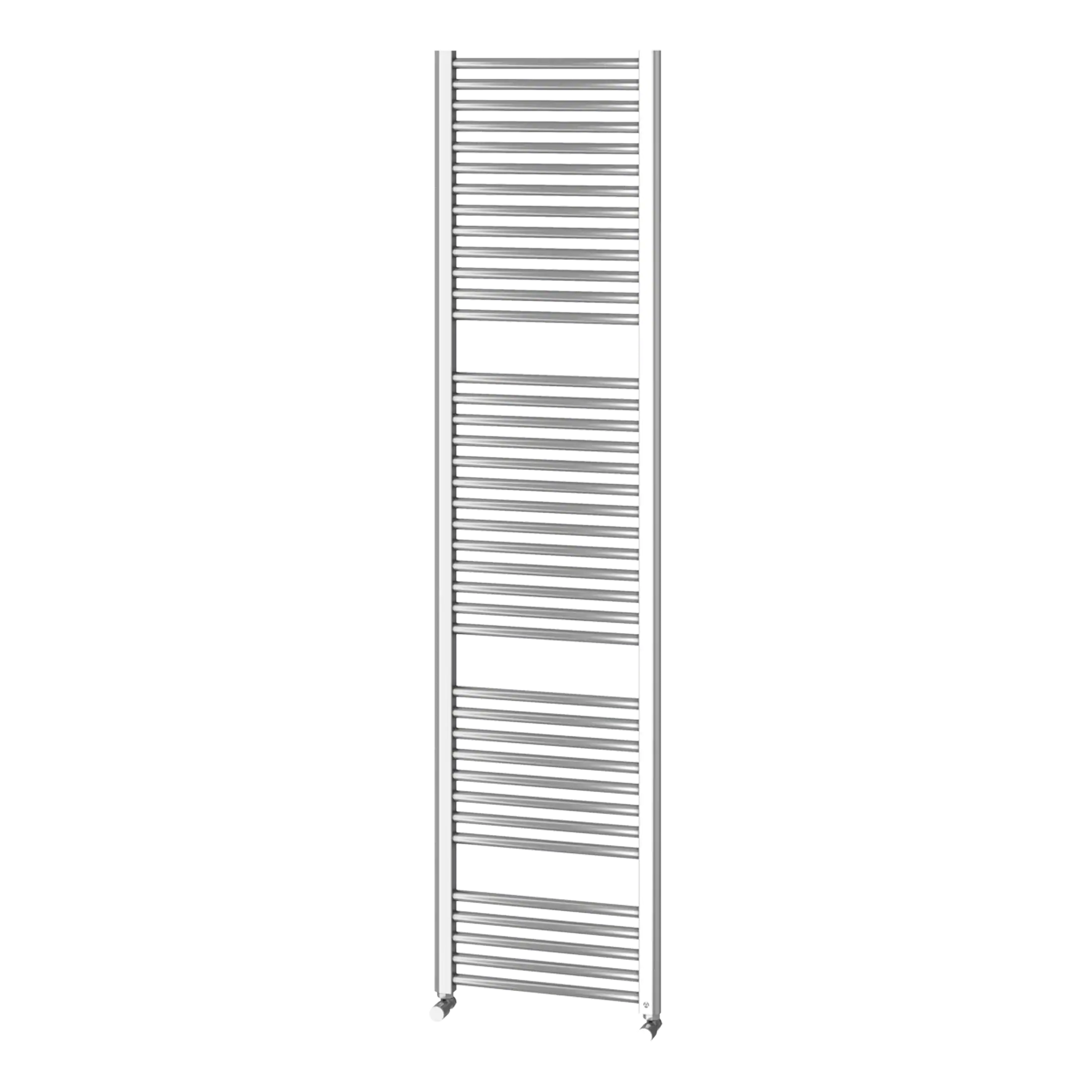 Chrome heated towel radiator for modern bathrooms, adds warmth and style. Perfect for drying towels and keeping your bathroom cosy. Durable, sleek design by Bubly Bathrooms for premium bathroom heating solutions.