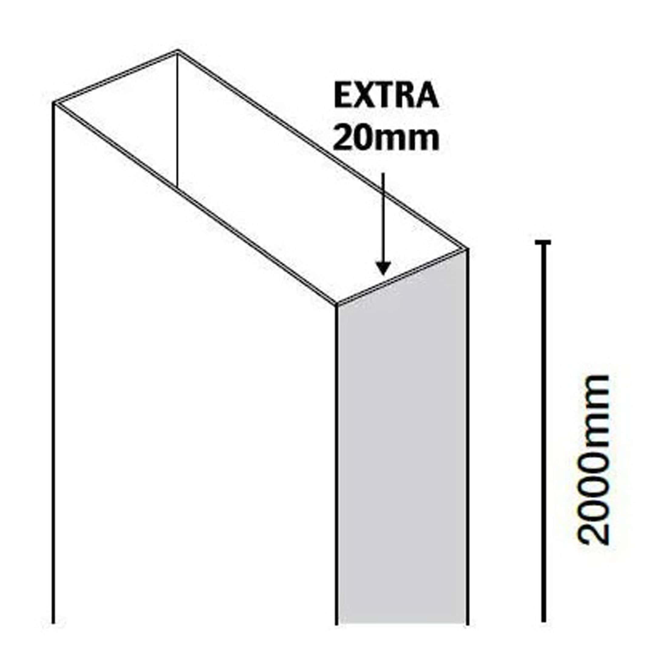 Extra 20mm bathroom wall panel for shower enclosures - waterproof, durable, and easy to install. Perfect for modern bathroom renovation projects.