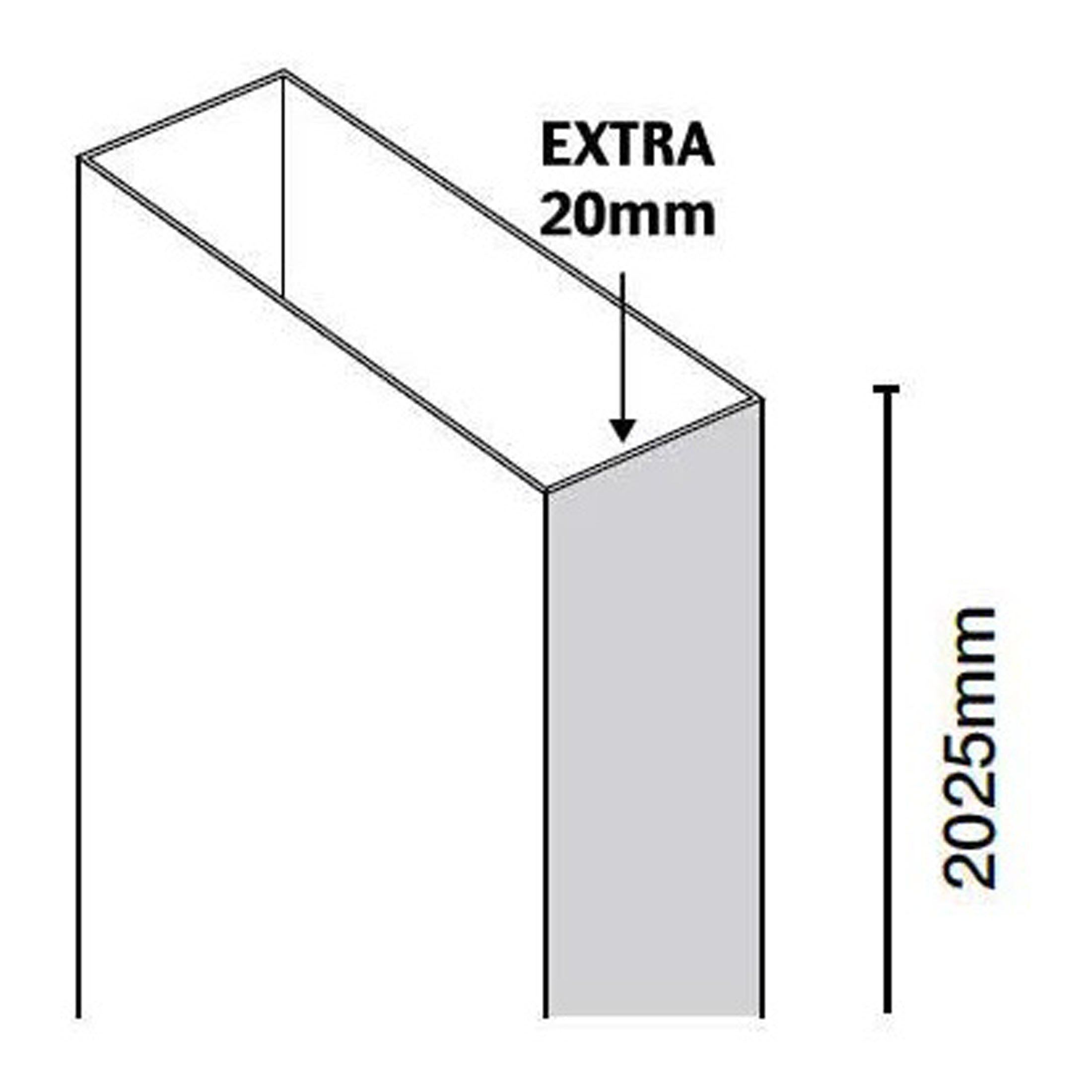 Alt text: Detailed bathroom assembly diagram showing dimensions of 20-25mm thickness and extra 20mm edge, ideal for plumbing and tiling planning.