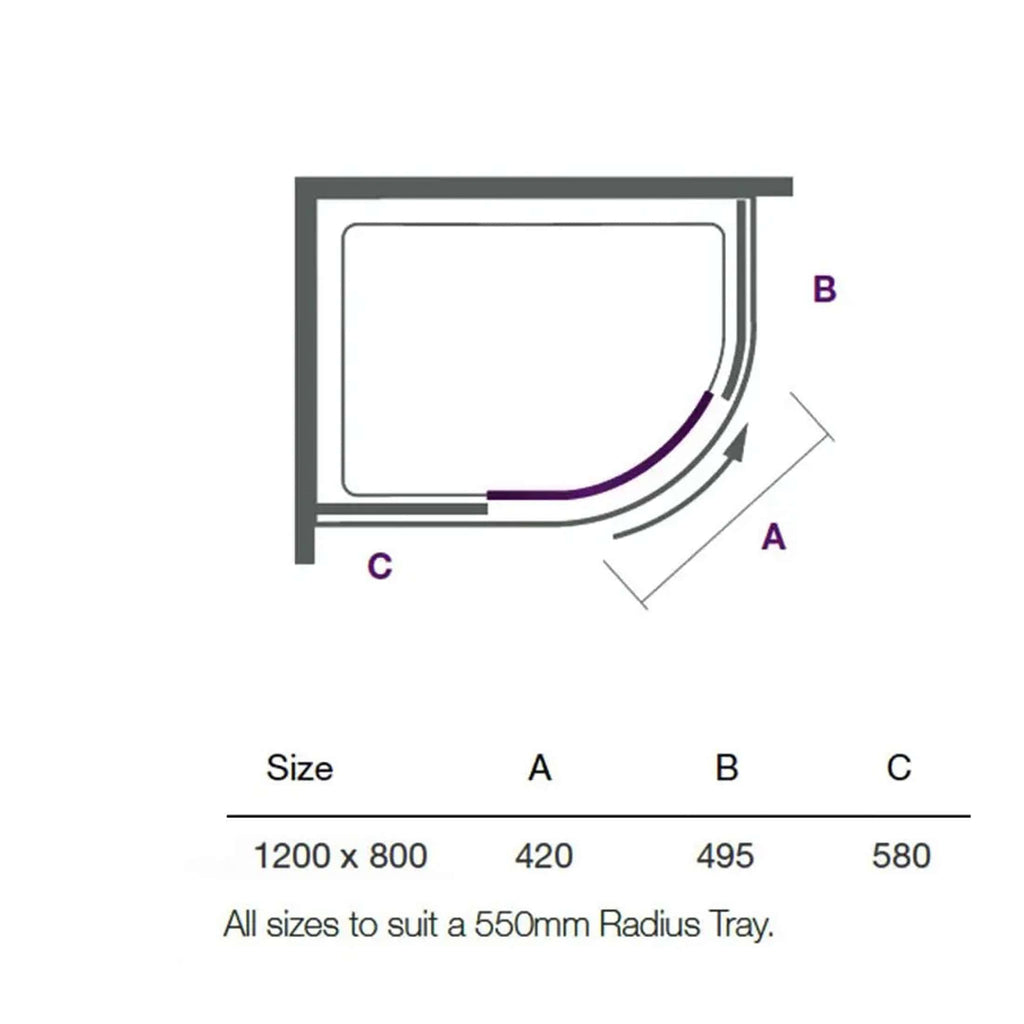 Precision shower tray dimensions with customisable sizes suitable for modern bathroom installations. Designed for optimal fitting and durability, ideal for shower enclosures.