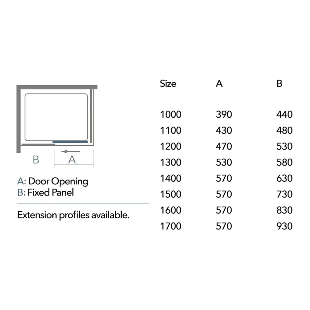 220x200 bathroom shower tray dimensions, technical specifications, and installation guide for Bubly Bathrooms. Includes door opening and fixed panel measurements for custom bathroom fitment.