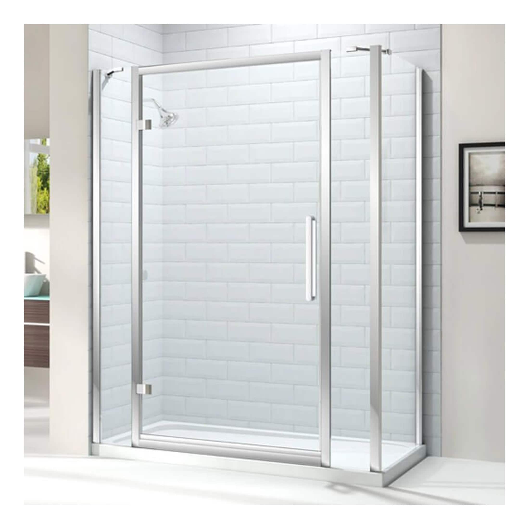 Sleek modern shower enclosure with clear glass panels and silver aluminium frame, perfect for stylish bathroom renovation and waterproofing.