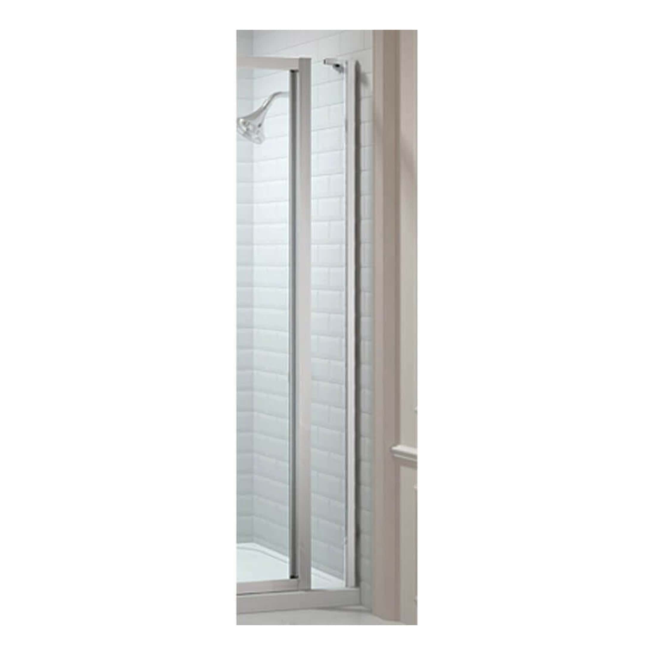 Modern glass shower enclosure with chrome fittings, ideal for contemporary bathrooms, offering a sleek and stylish shower solution for a luxurious bathroom upgrade.