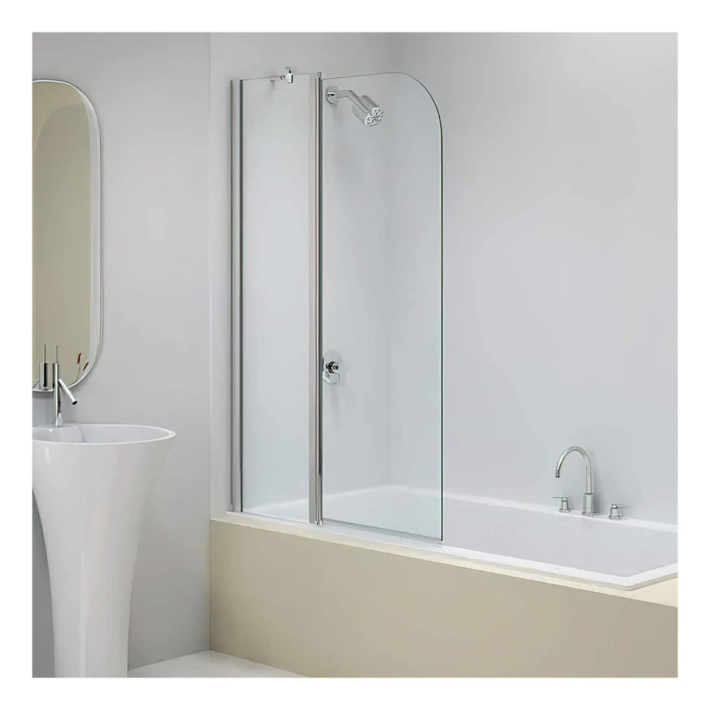 Modern bathroom with a glass shower screen, free-standing bathtub, and minimalist fixtures, perfect for contemporary bathroom design and renovation.