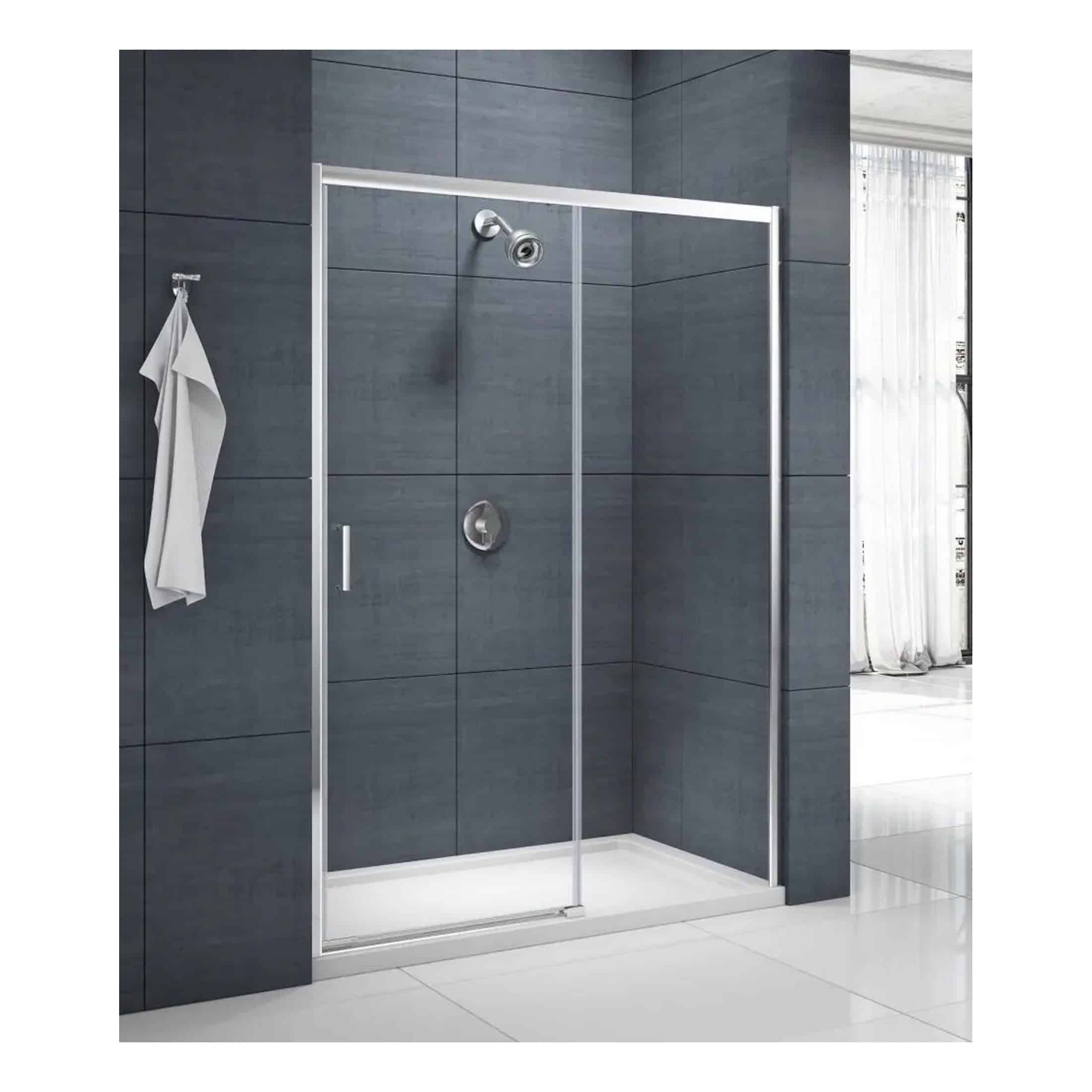 Modern glass shower enclosure with aluminium frame for contemporary Bubly bathrooms, featuring easy access and sleek design, ideal for stylish and functional bathroom upgrades.