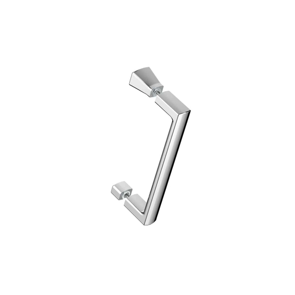 Chrome bathroom grab rail for safety and support, perfect for elderly or disabled individuals, modern design, durable stainless steel finish for waterproof and corrosion resistance.
