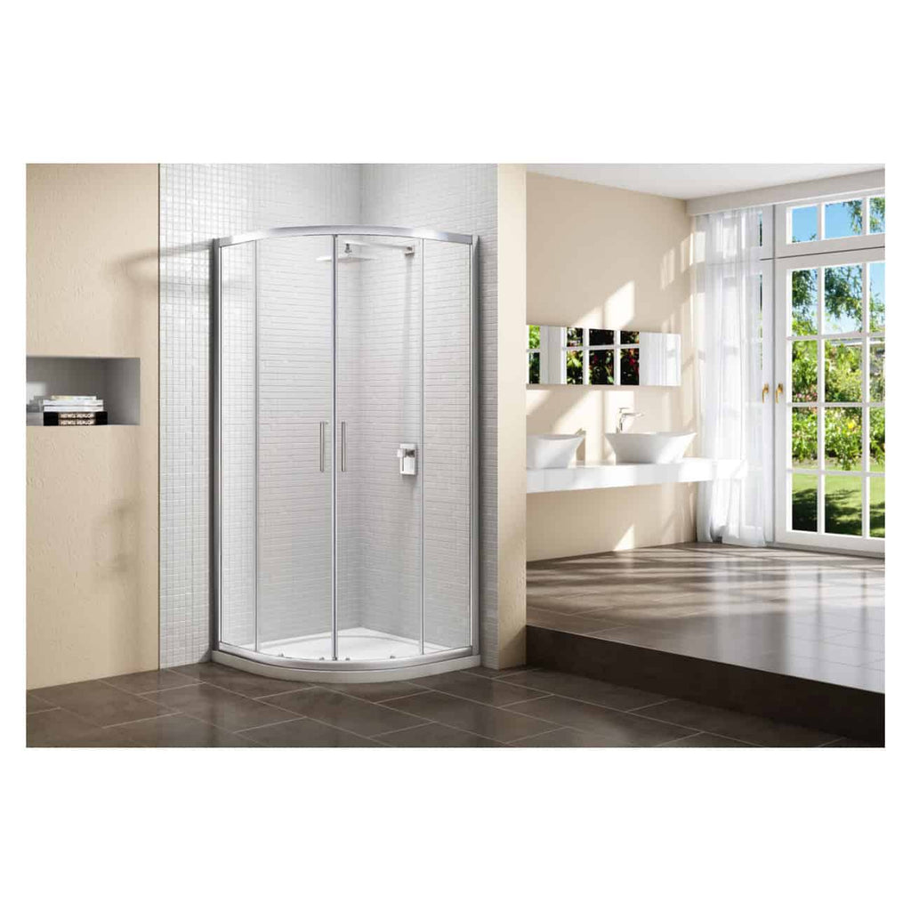 Merysa Vivid Sublime 2 Door Quadrant Shower Enclosure - 8mm Glass - Polished Chrome
