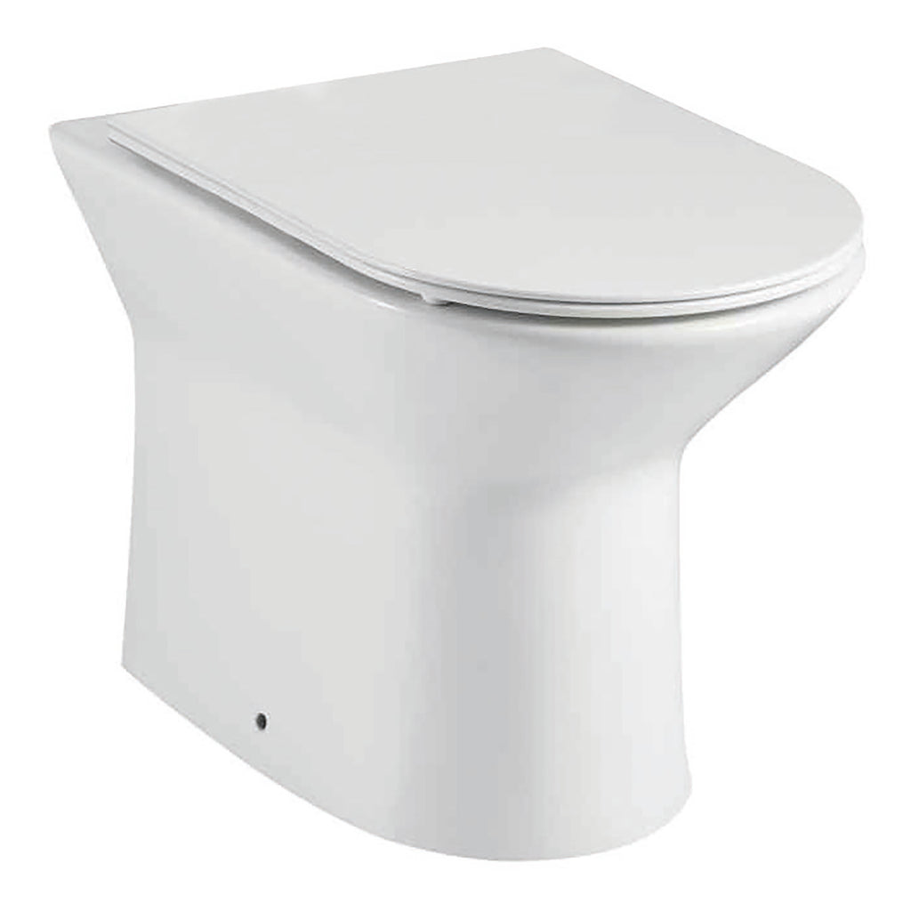 Scudo Middleton Rimless Back TO Wall Toilet With  Slim Close Seat - White